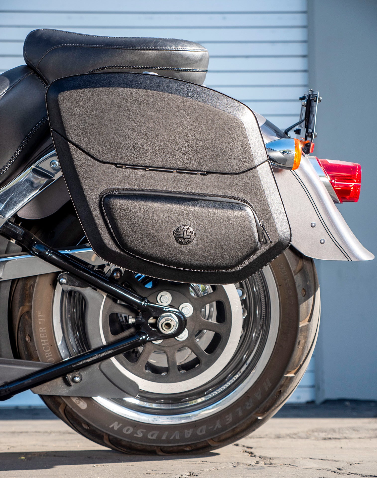 12L - Ironclad Quick Mount Medium Hard Solo Saddlebag (Left Only) for Heritage Classic FLSTC/I v2