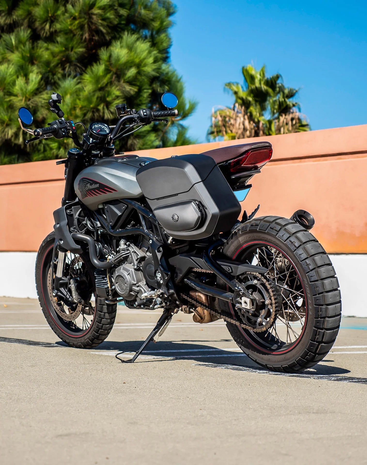 20L - Ironclad Quick-Mount Medium Indian FTR 1200 Hard Solo Saddlebag (Left Only) v1