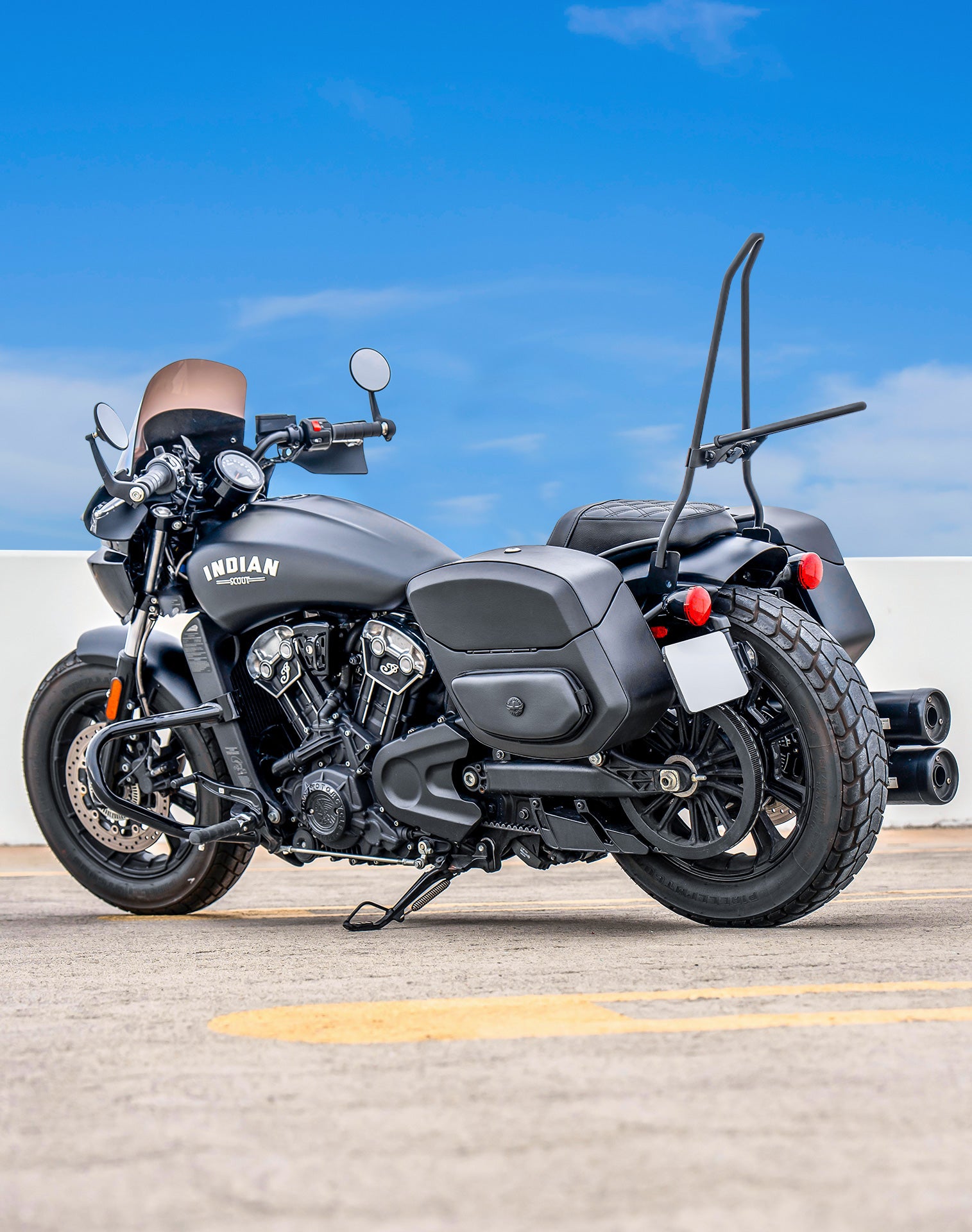 12L - Ironclad Quick Mount Medium Indian Scout Bobber Sixty Hard Solo Saddlebag (Left Only)