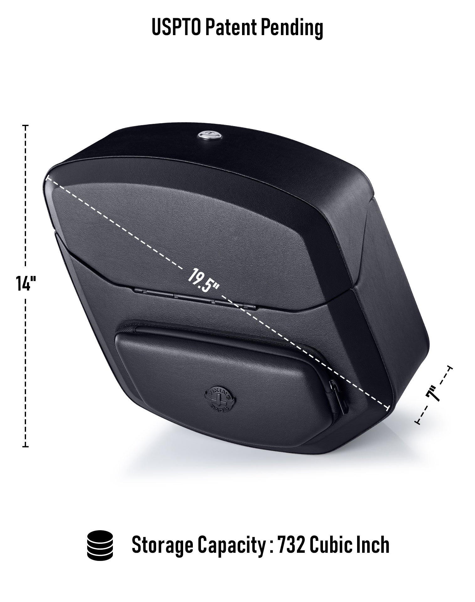 12L - Ironclad Quick Mount Medium Triumph Scrambler 1200 Hard Solo Saddlebag (Left Only) Storage Capacity