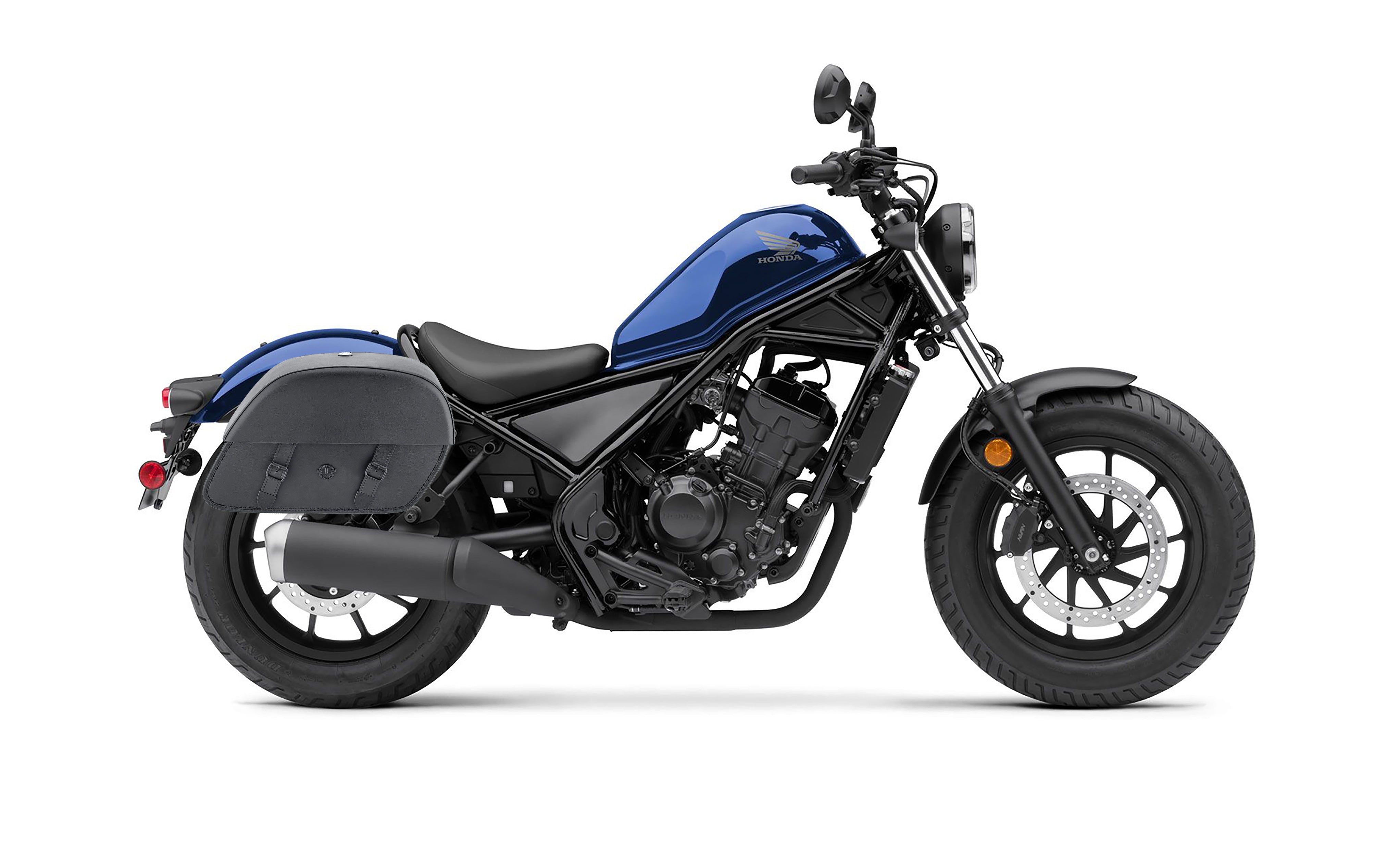 26L - Baelor Large Shock-Cutout Honda Rebel 300 Motorcycle Saddlebags Bag on Bike @expand