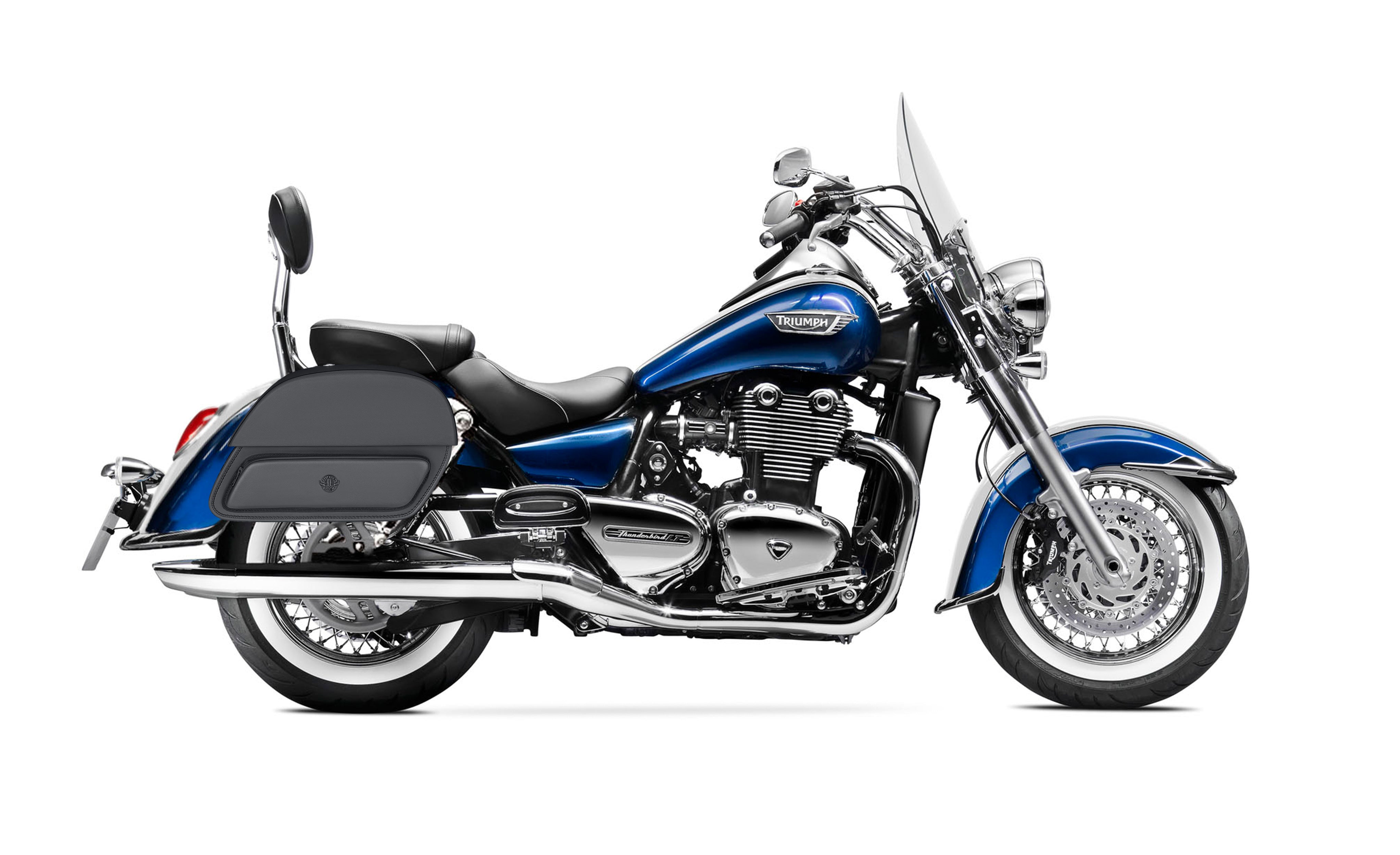26L - Pantheon Large Shock Cutout Triumph Thunderbird LT Motorcycle Saddlebags Bag on Bike @expand
