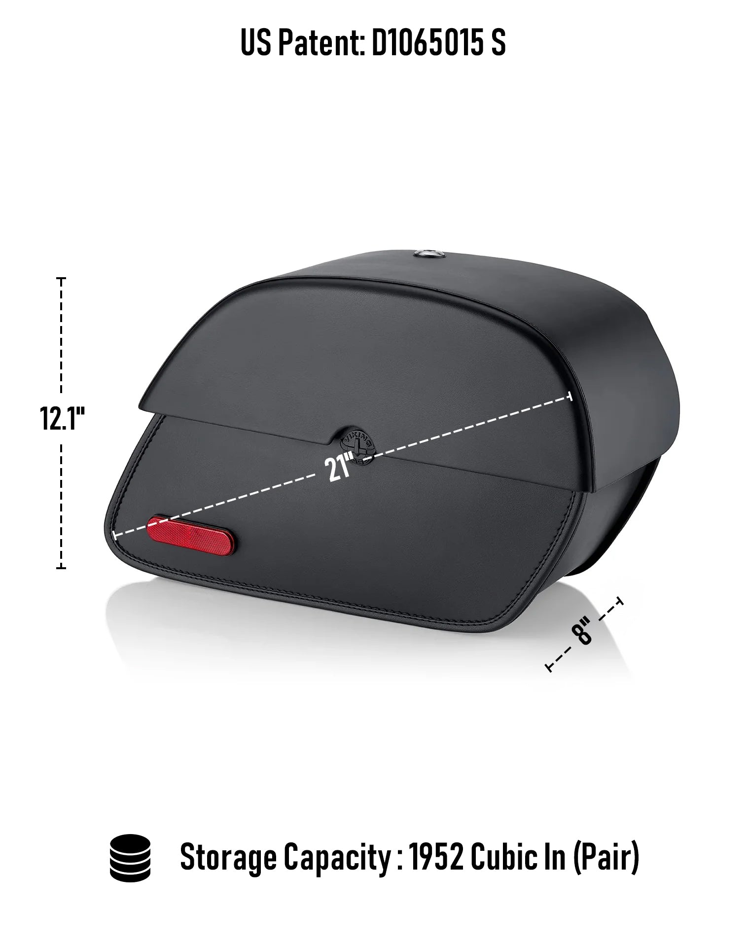 32L - Panzer Large Hard Mount Shock Cutout Kawasaki Mean Streak 1600 Saddlebags Storage Capacity