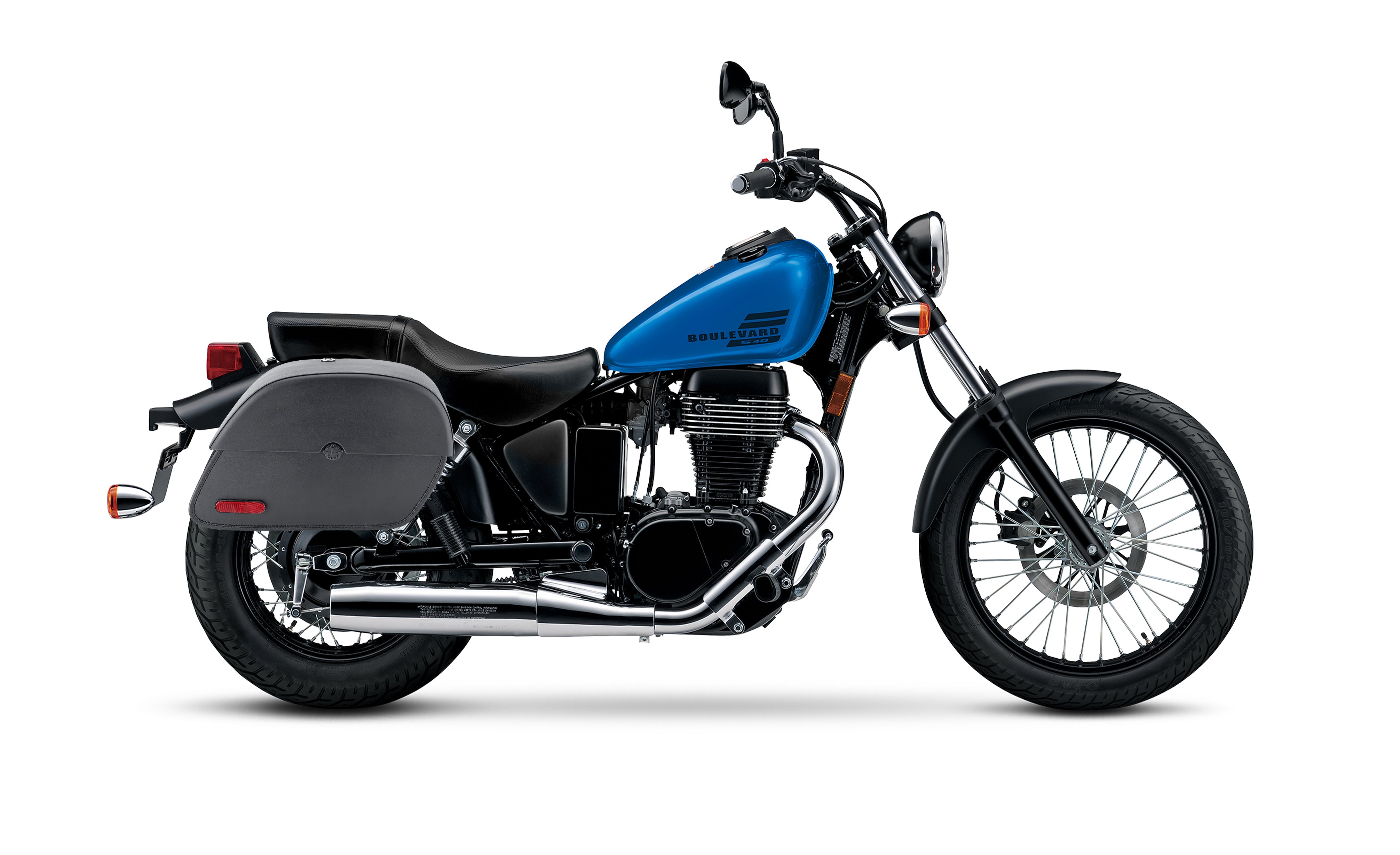 26L - Panzer Large Shock Cutout Suzuki Boulevard S40 Savage LS650 Motorcycle Saddlebags Bag on Bike @expand