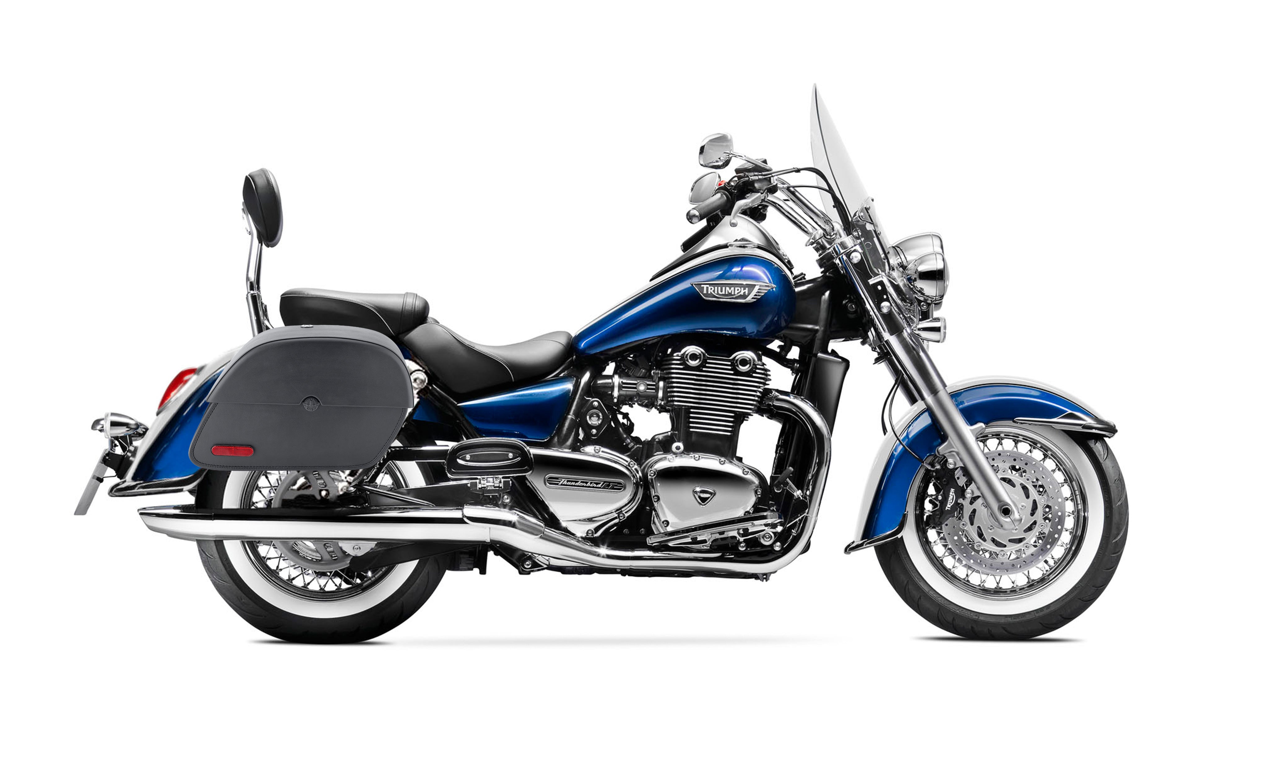 26L - Panzer Large Shock Cutout Triumph Thunderbird LT Motorcycle Saddlebags Bag on Bike @expand