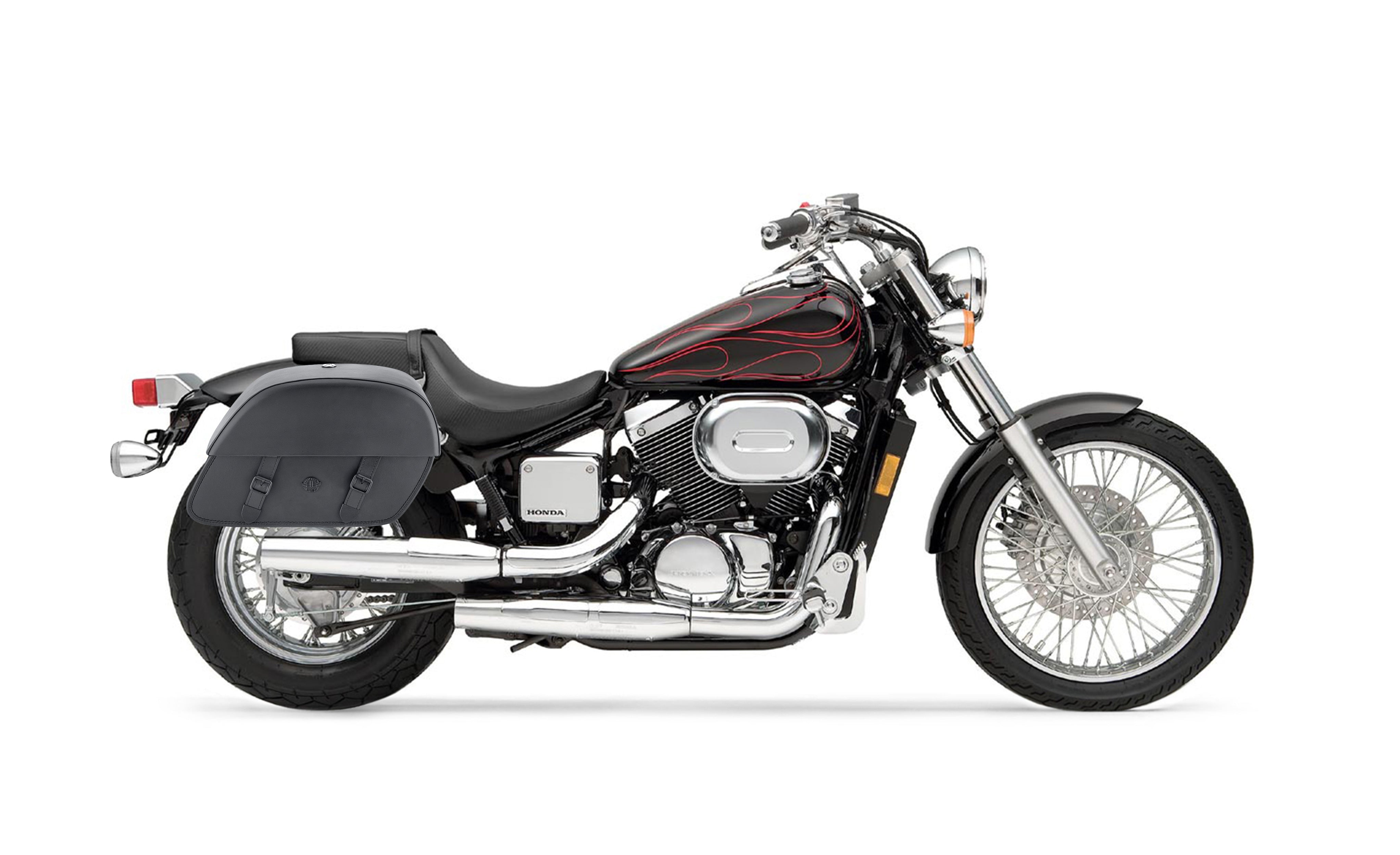 26L - Baelor Large Shock-Cutout Honda Shadow 750 Spirit DC Motorcycle Saddlebags Bag on Bike @expand