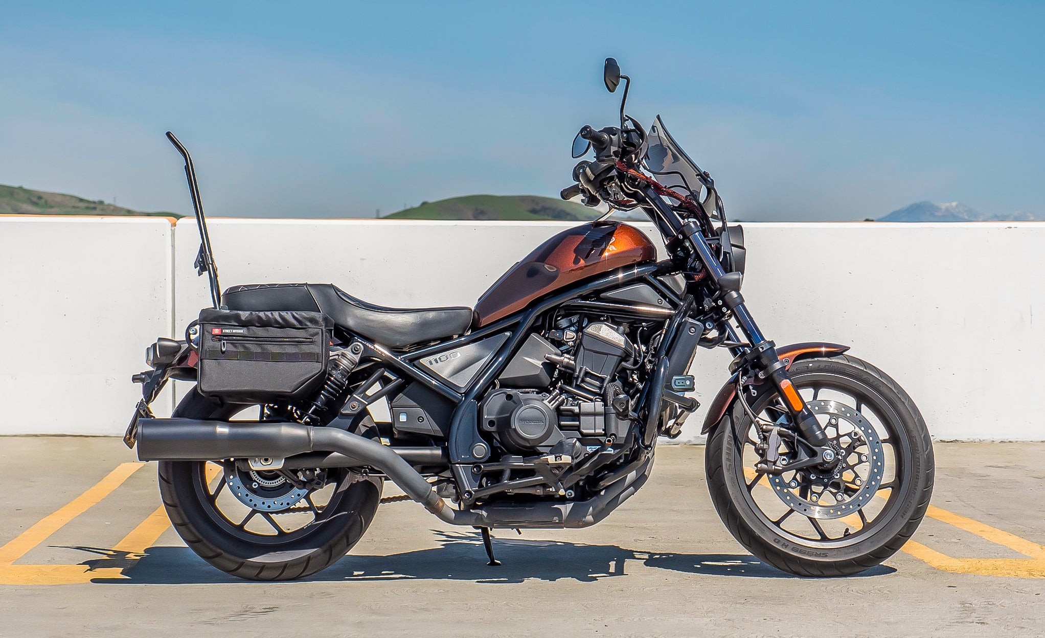 18L - Patriot Large Honda Rebel 1100 Motorcycle Throw Over Saddlebags @expand