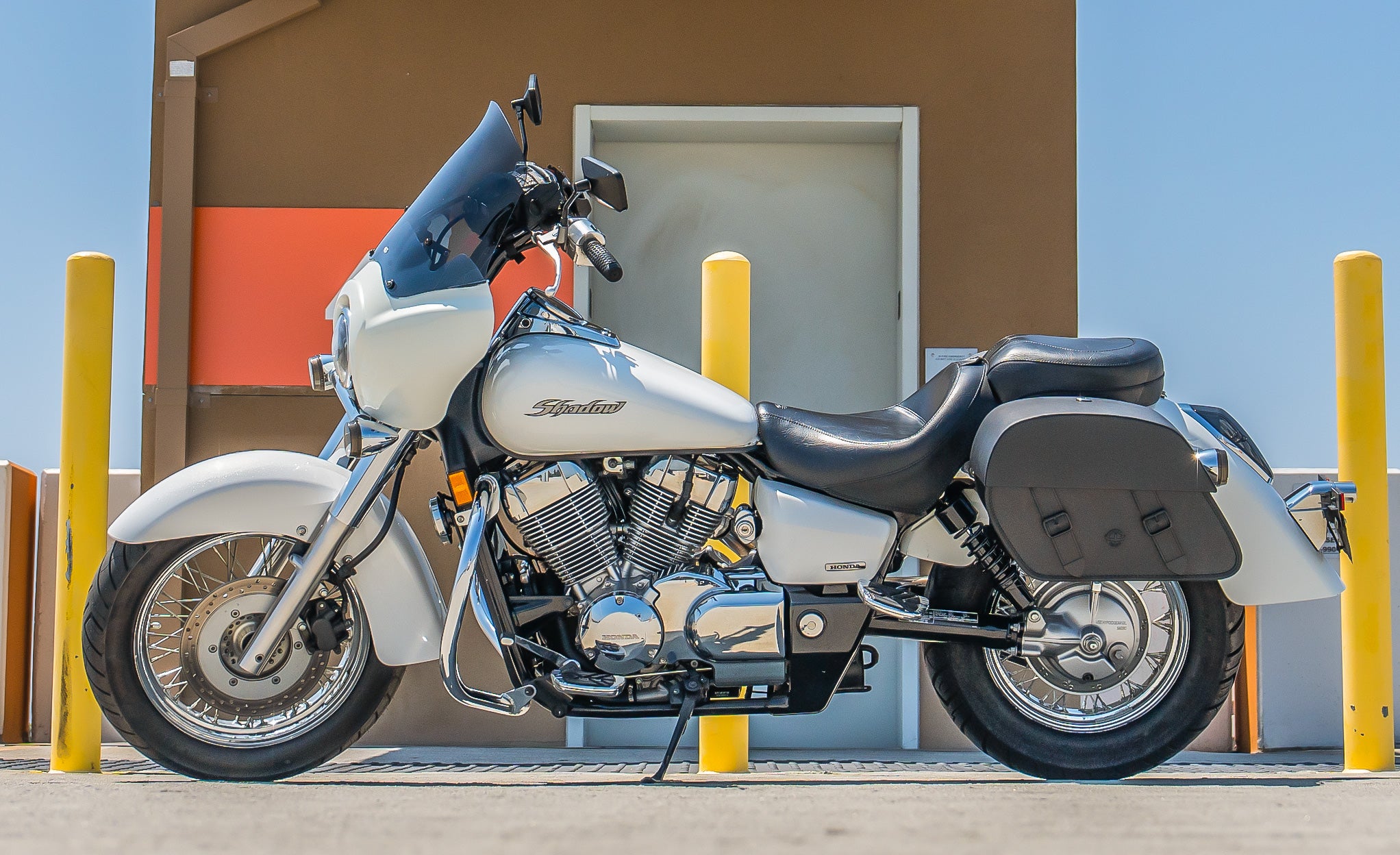 28L - Baelor Medium Quick Mount Honda Shadow 750 Aero Motorcycle Saddlebags @expand