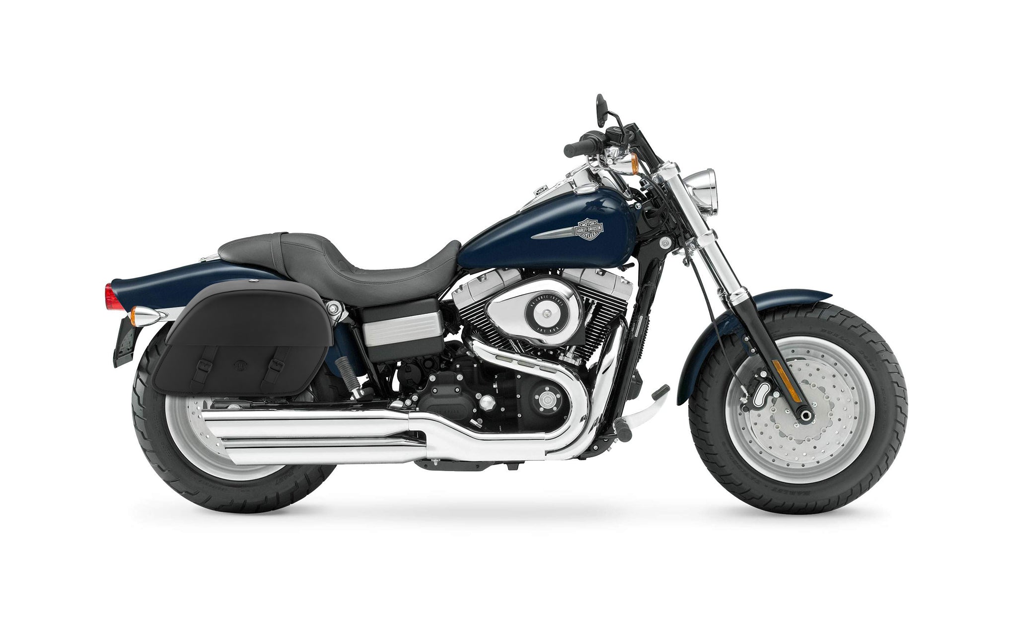 28L - Baelor Medium Quick Mount Motorcycle Saddlebags For Harley Davidson Dyna Fat Bob FXDF/SE @expand