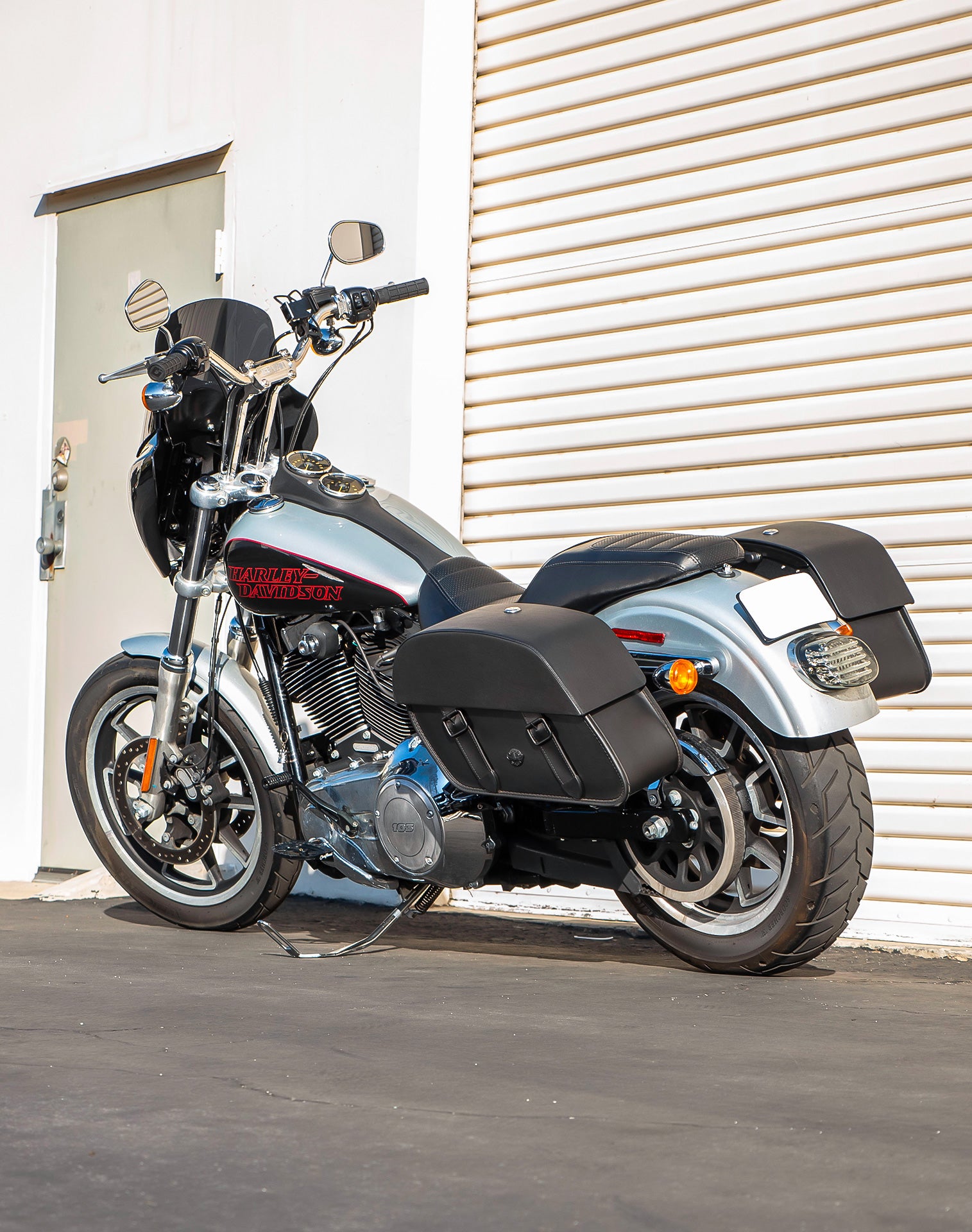 28L - Baelor Medium Quick Mount Motorcycle Saddlebags For Harley Davidson Dyna Low Rider FXDL/I v1