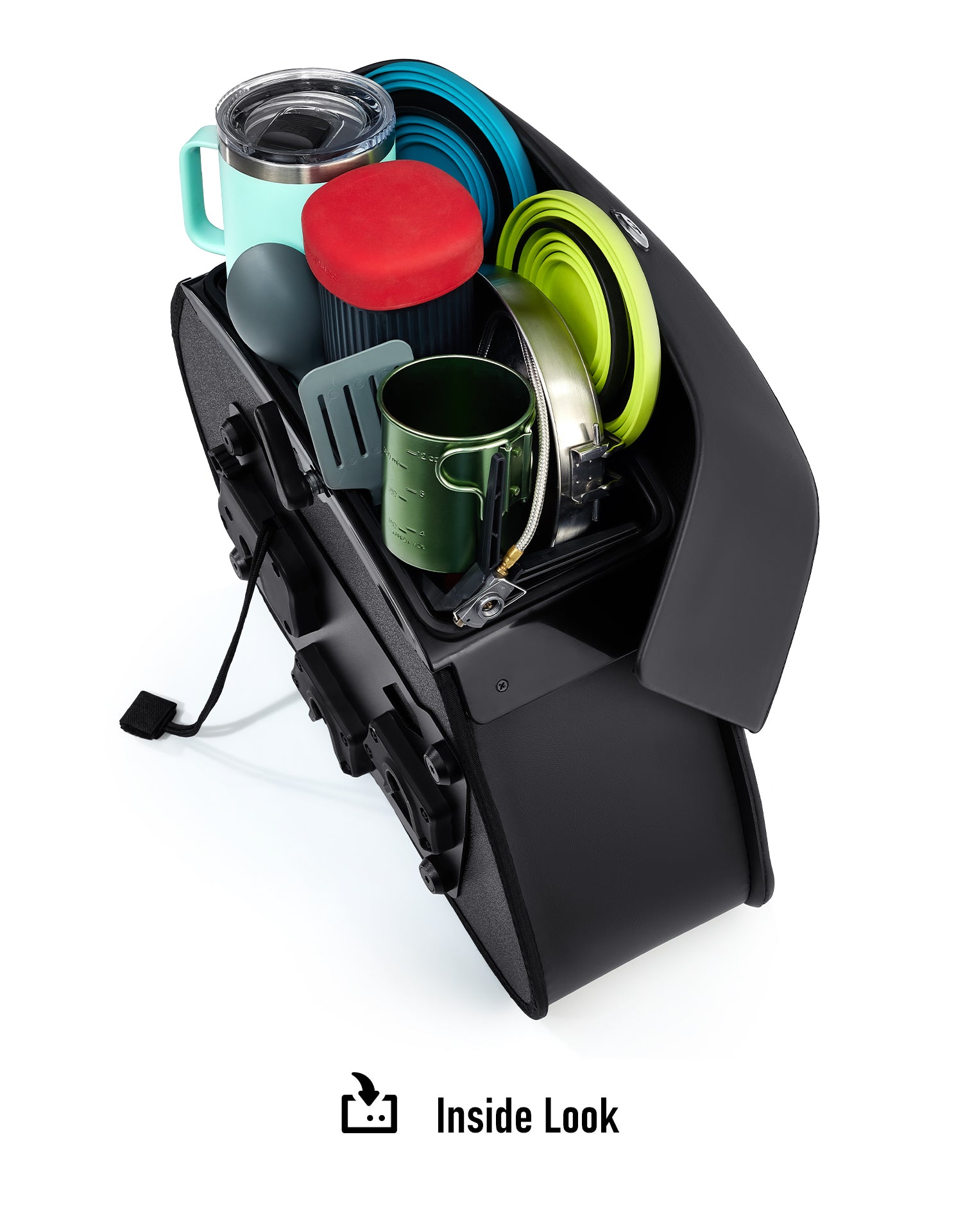 28L - Pantheon Medium Quick-Mount Motorcycle Saddlebags For Harley Softail Low Rider S FXLRS Inside Look