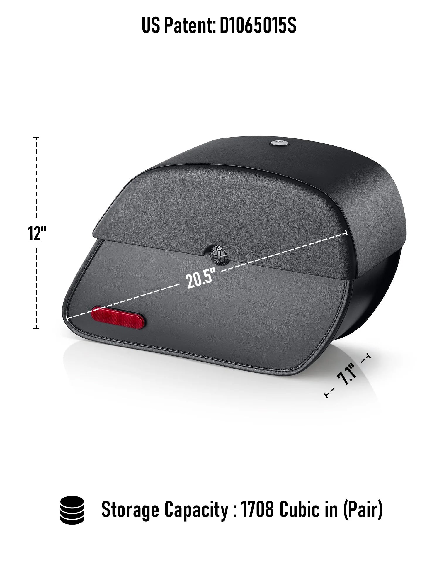 28L - Panzer Medium Quick-Mount Leather Saddlebags For Harley Softail Deadwood Storage Capacity