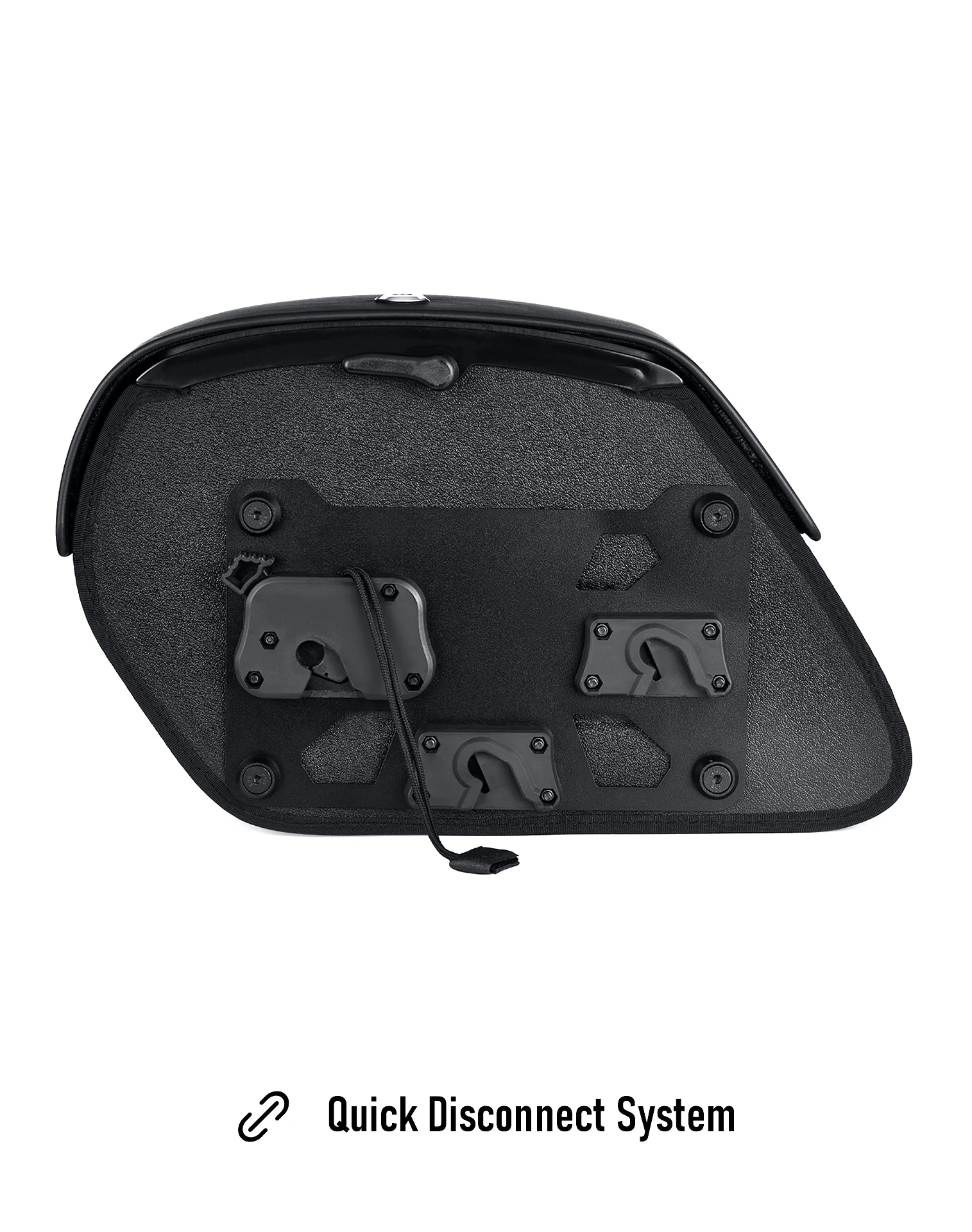 28L - Panzer Medium Quick-Mount Leather Saddlebags For Harley Softail Deadwood Quick Disconnect System