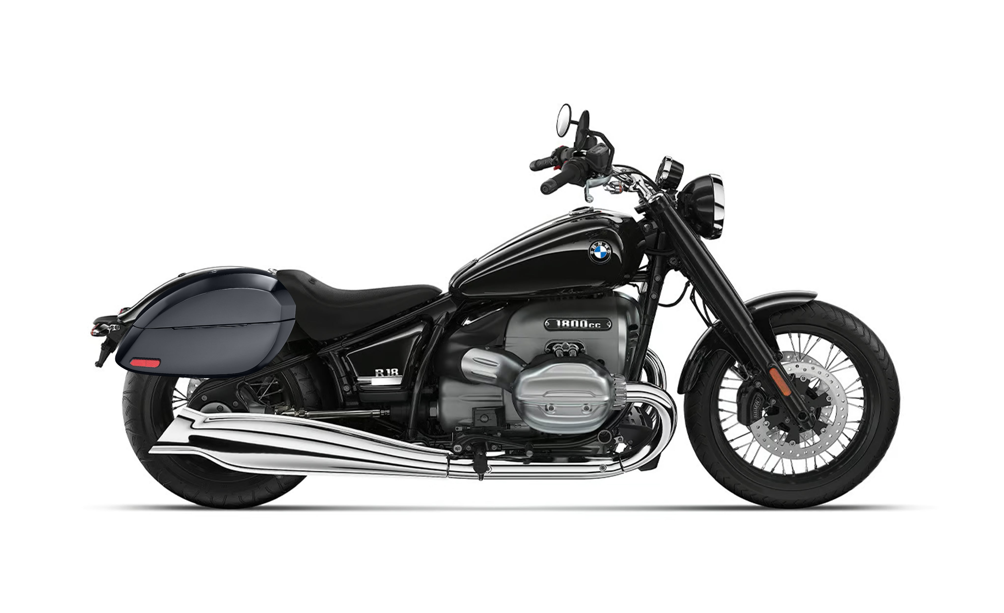 28L - Phantom Large BMW R18 Painted Motorcycle Hard Saddlebags Bag on Bike @expand