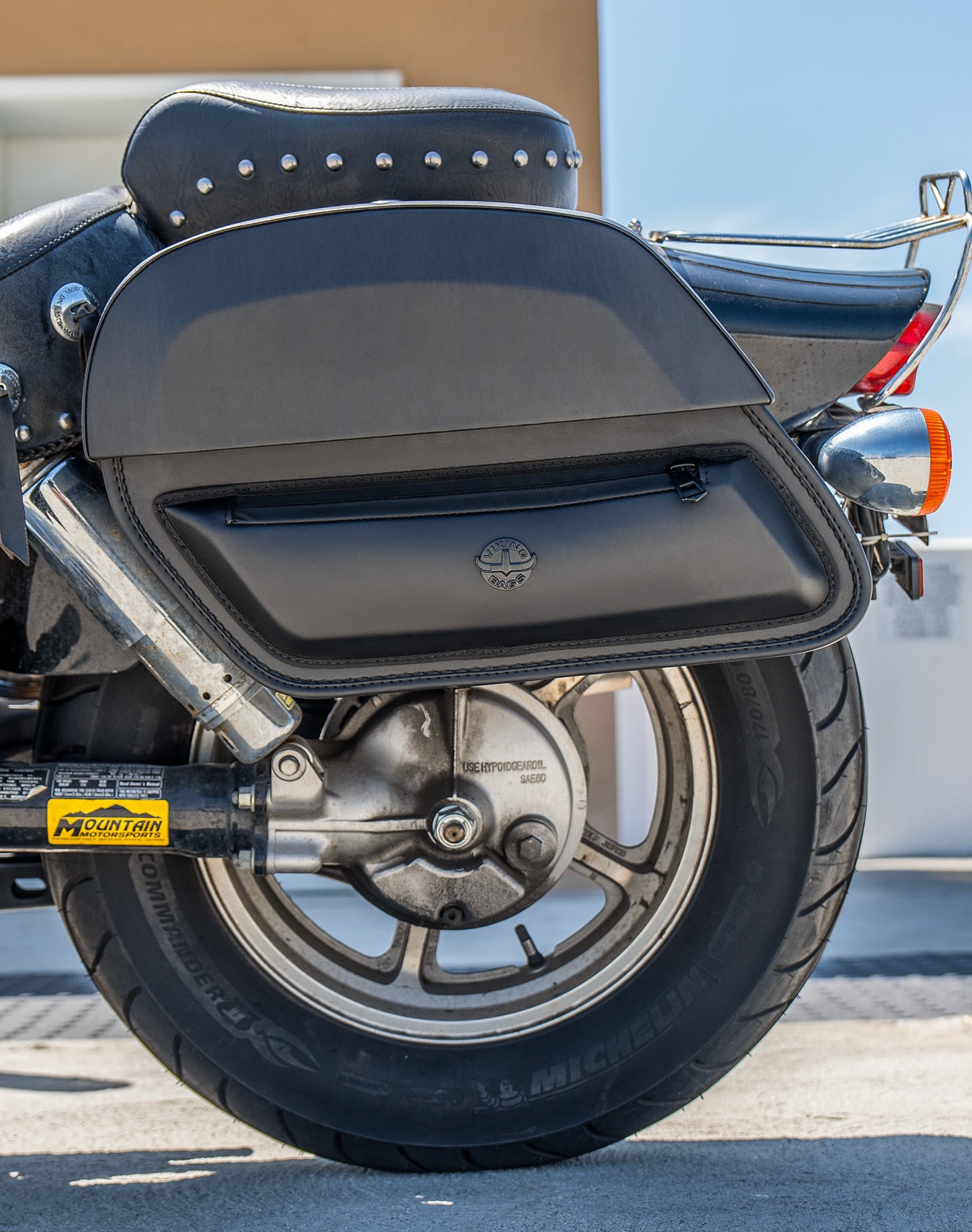 28L - Pantheon Medium Honda Shadow 1100 Spirit Leather Saddlebags v2