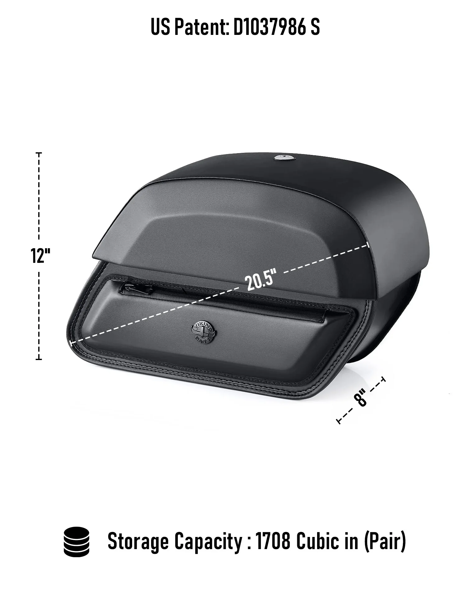 28L - Pantheon Quick-Mount Medium Honda VTX 1300 C Motorcycle Saddlebags Storage Capacity