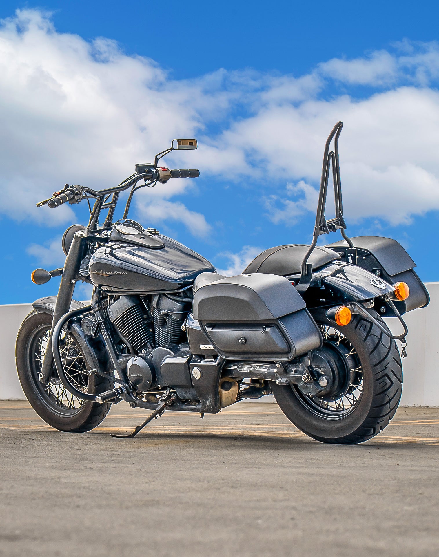 28L - Pantheon Medium Quick-Mount Honda 750 Shadow Phantom Motorcycle Saddlebags v1