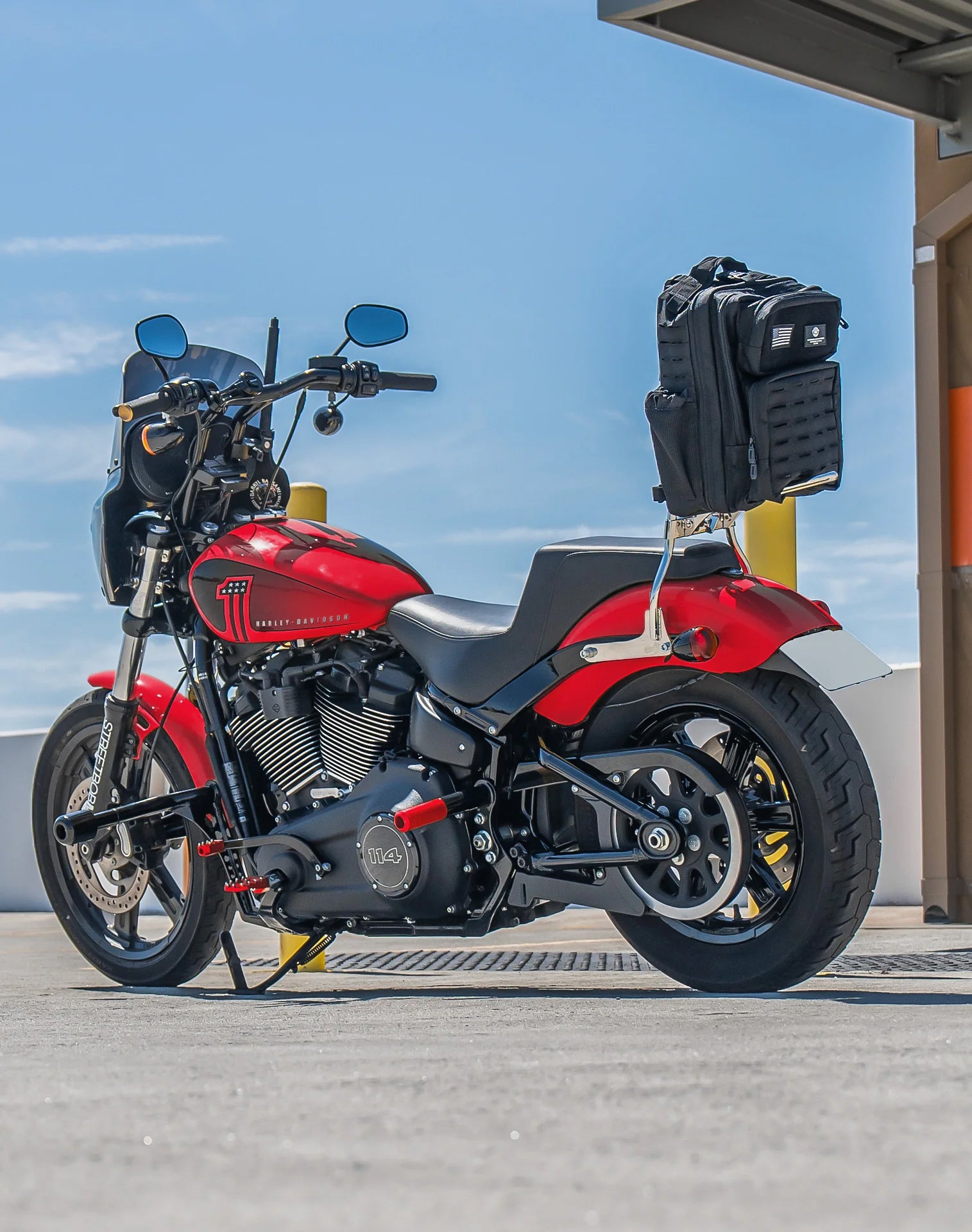 30L - Tactical Large BMW Motorcycle Backpack Vertical Lifestyle