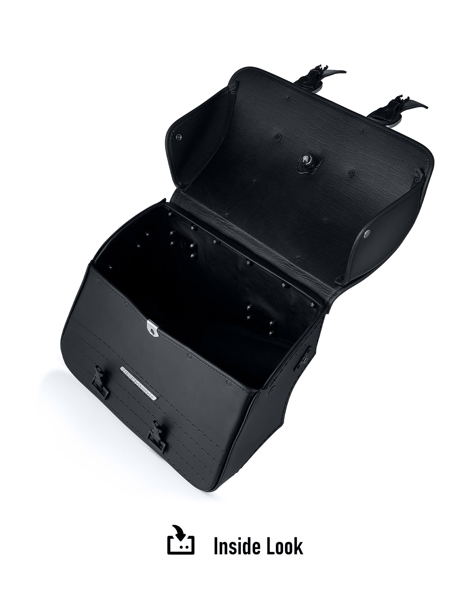 34L - ArrowHead Large Indian Super Chief Dark Horse Motorcycle Saddlebags Inside Look