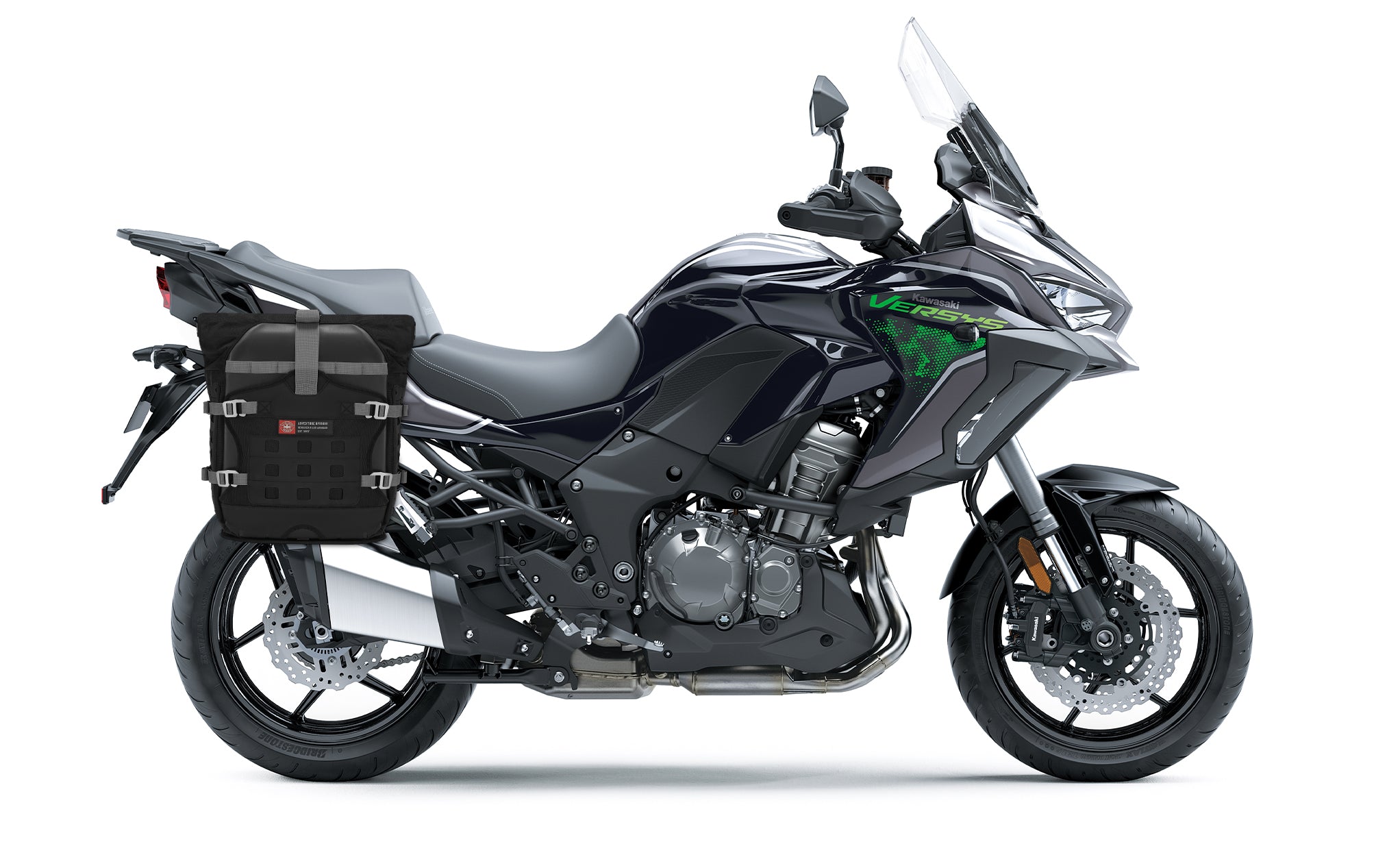 40L - Apex Medium Kawasaki Versys 1100 ADV Touring Panniers Bag on Bike @expand