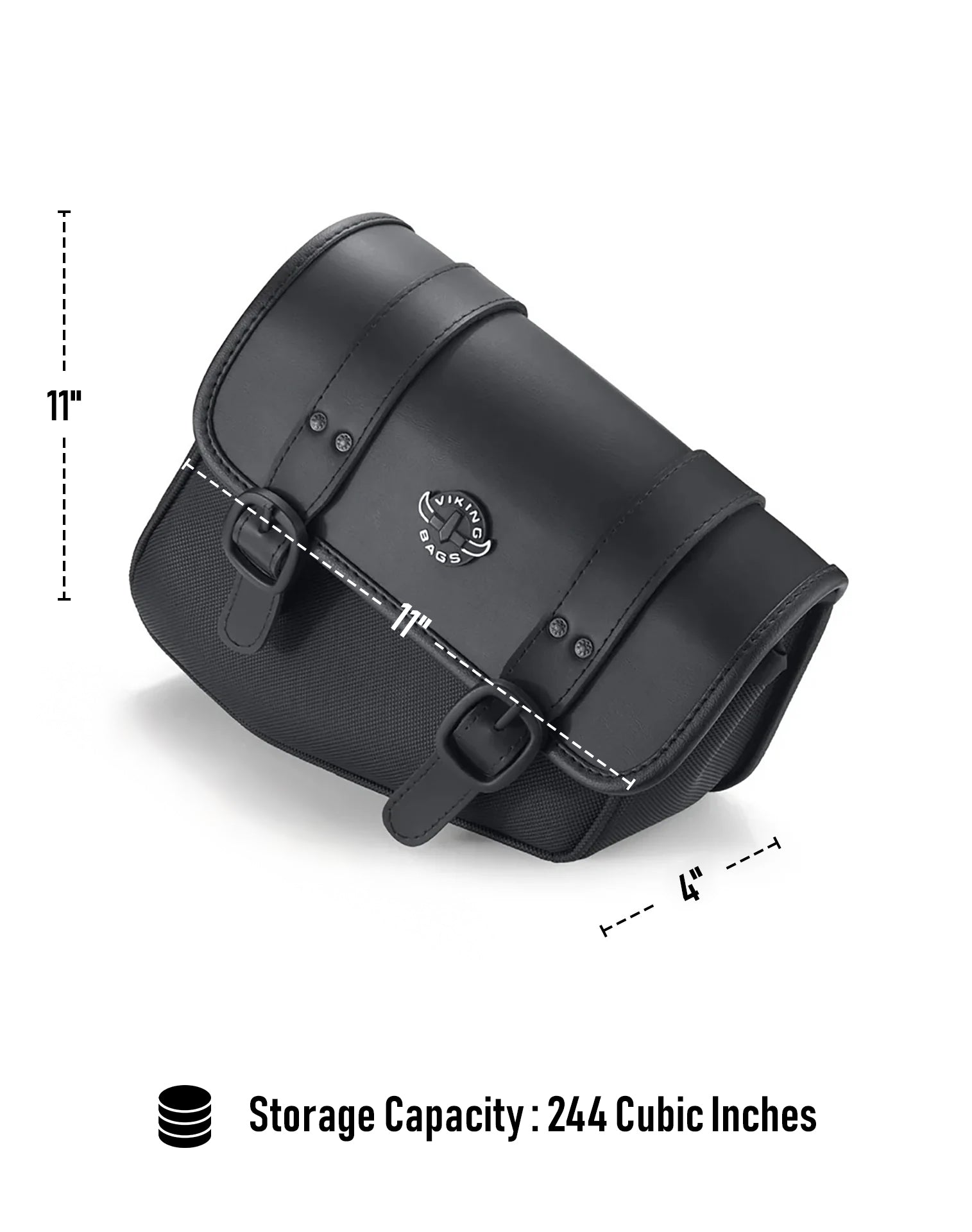 6L - Pony Indian Scout Rogue Leather Motorcycle Solo Bag (Right Only) Storage Capacity