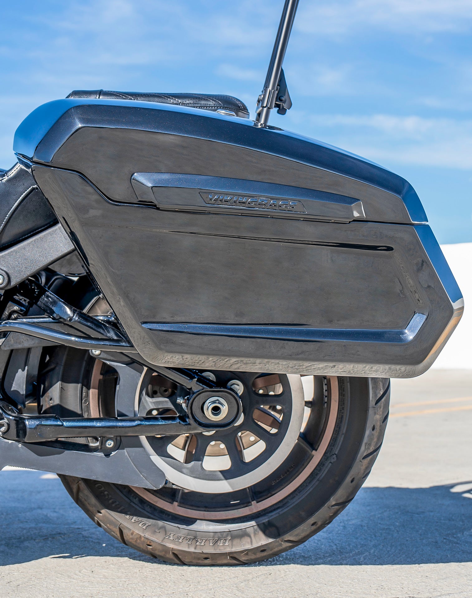 56L - Titan XL Chopped Saddlebags for Harley Softail Low Rider S FXLRS Lifestyle
