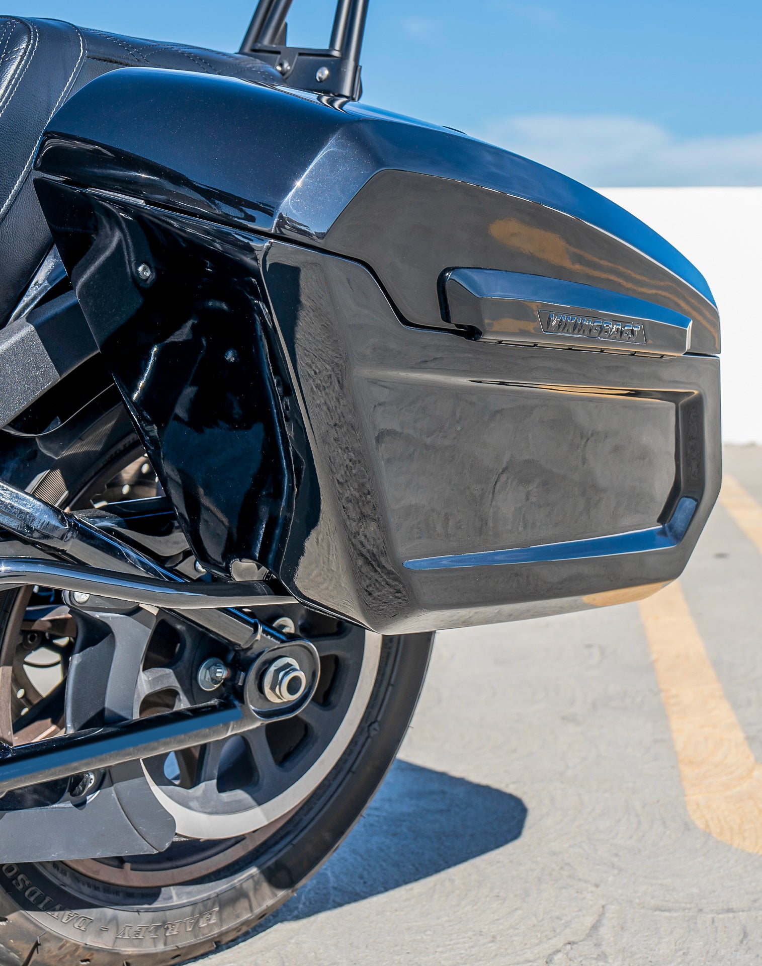 56L - Titan XL Chopped Saddlebags for Harley Softail Low Rider S FXLRS Lifestyle