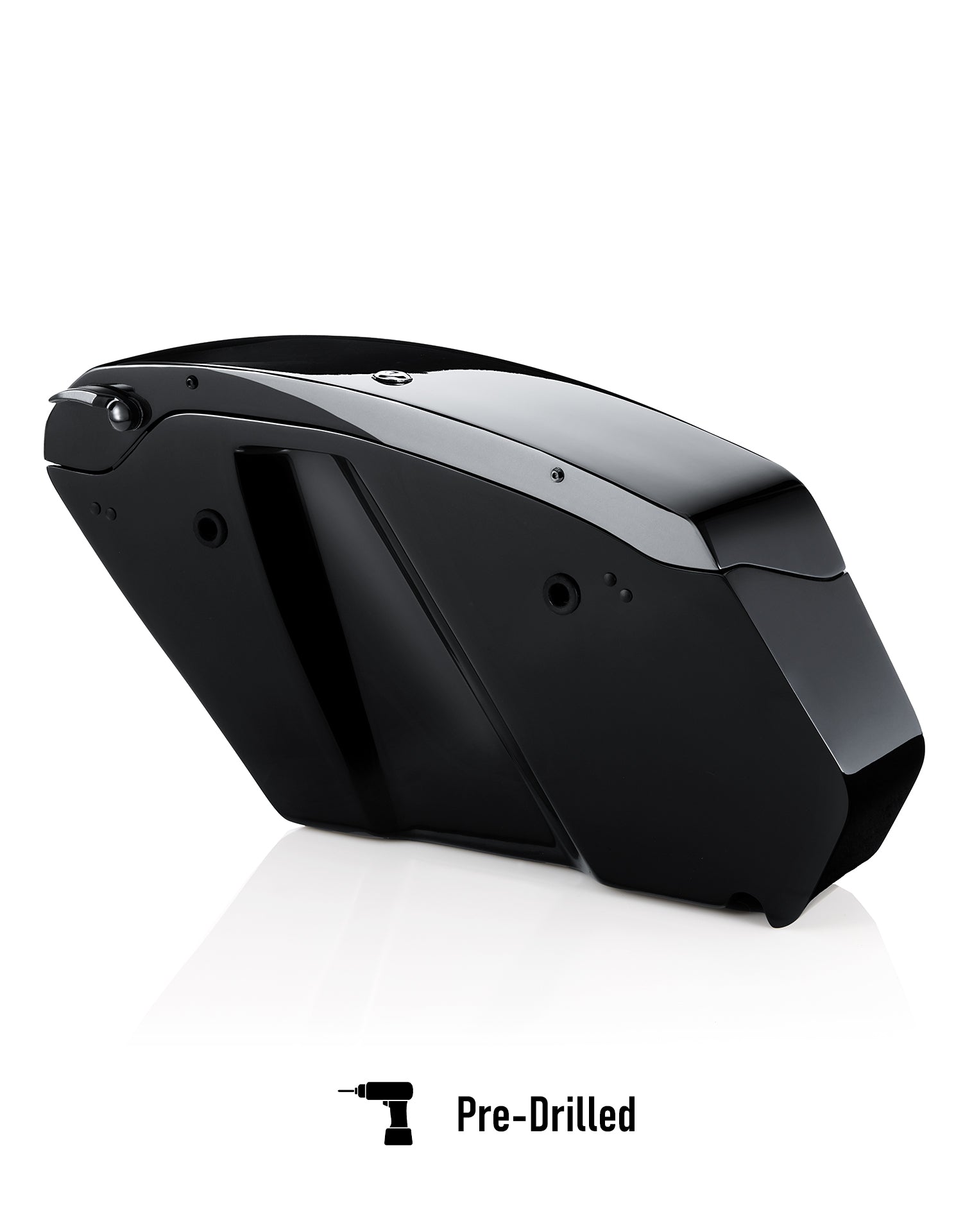 56L - Titan XL Chopped Saddlebags for Harley Softail Street Bob FXBB/S (Aftermarket Exhaust)
