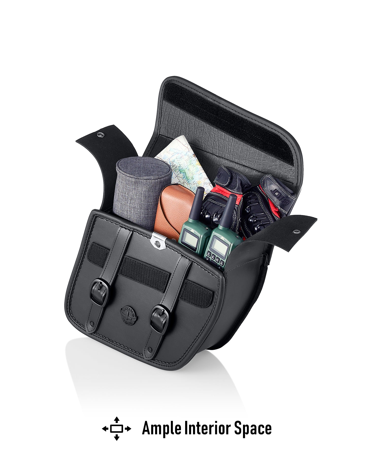 5L - Bront Triumph Bonneville T100 Leather Motorcycle Solo Saddlebag Ample Interior Space