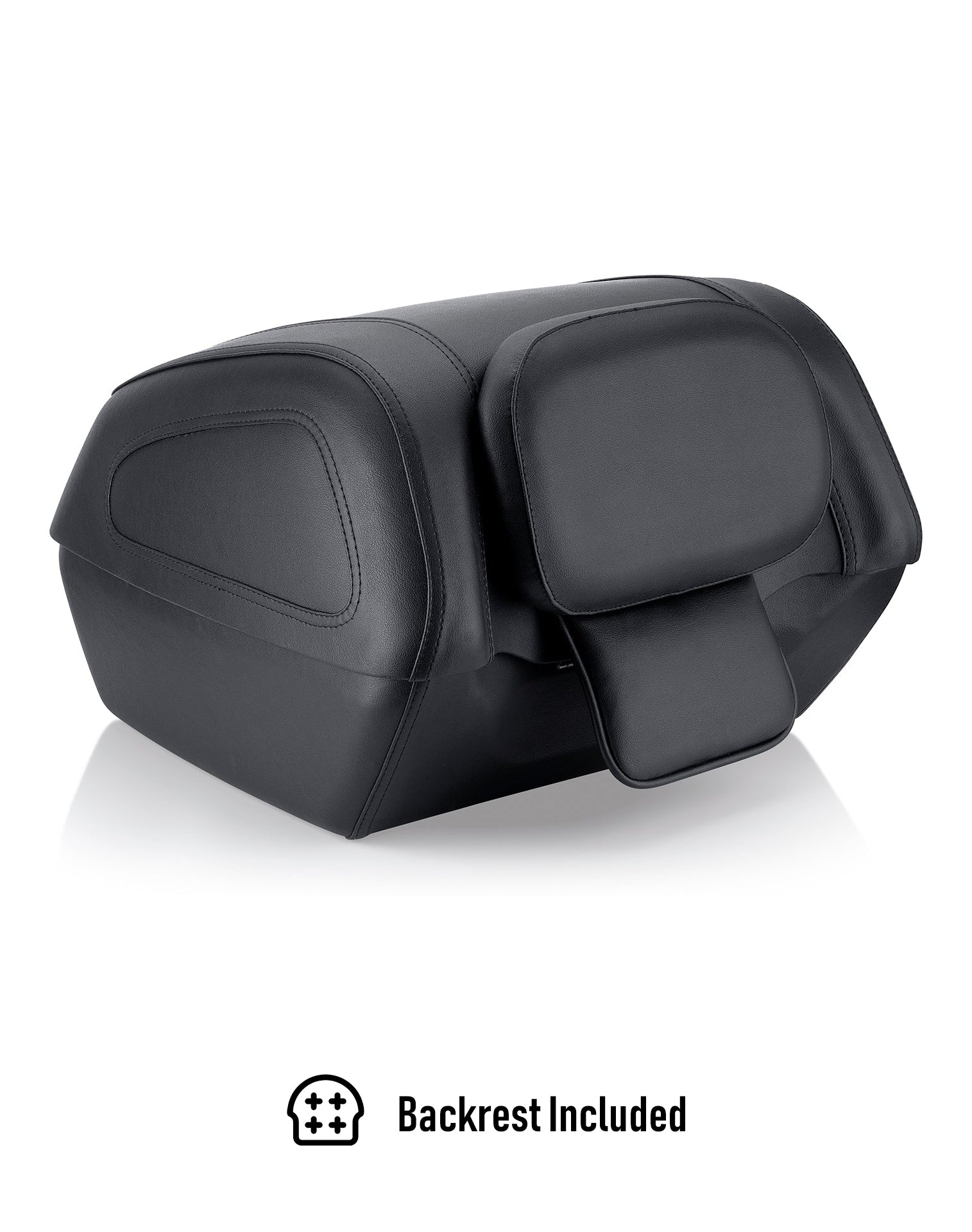 71L - Challenger XL Leather Wrapped Hard Royal Enfield Motorcycle Trunk Backrest Included