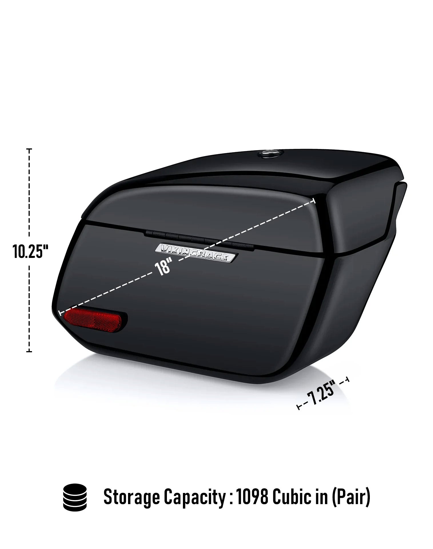 18L - Aegis Quick Mount Medium Shock Cut-Out Harley Dyna Street Bob FXDB/I Painted Hard Saddlebags Storage Capacity