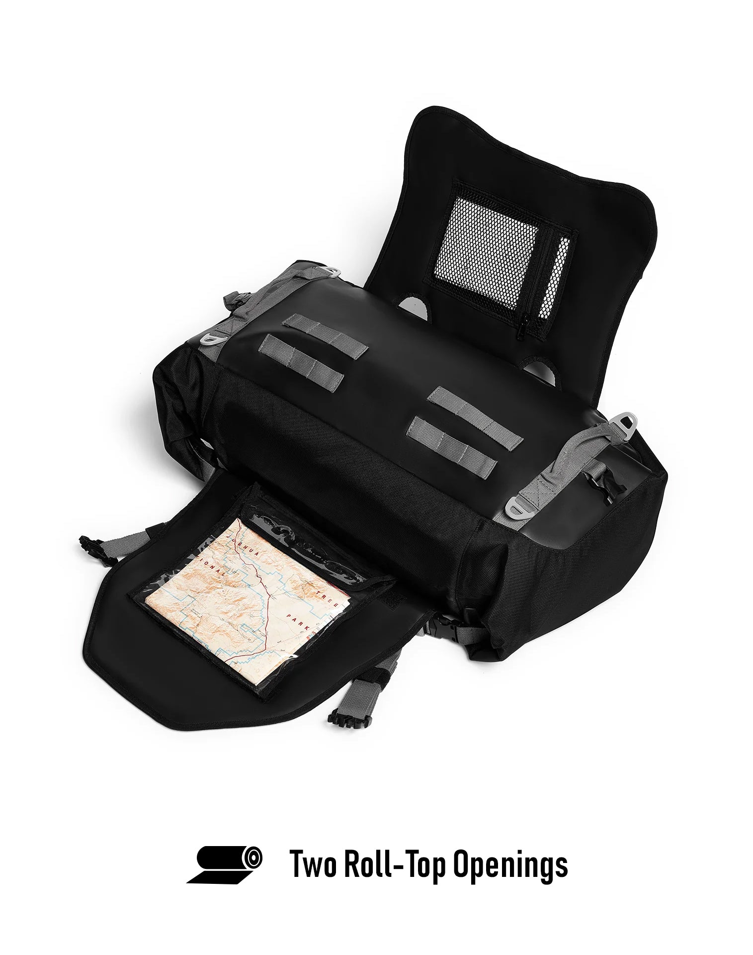 30L - Apex Kawasaki Adventure Touring Backpack Two Roll-Top Openings