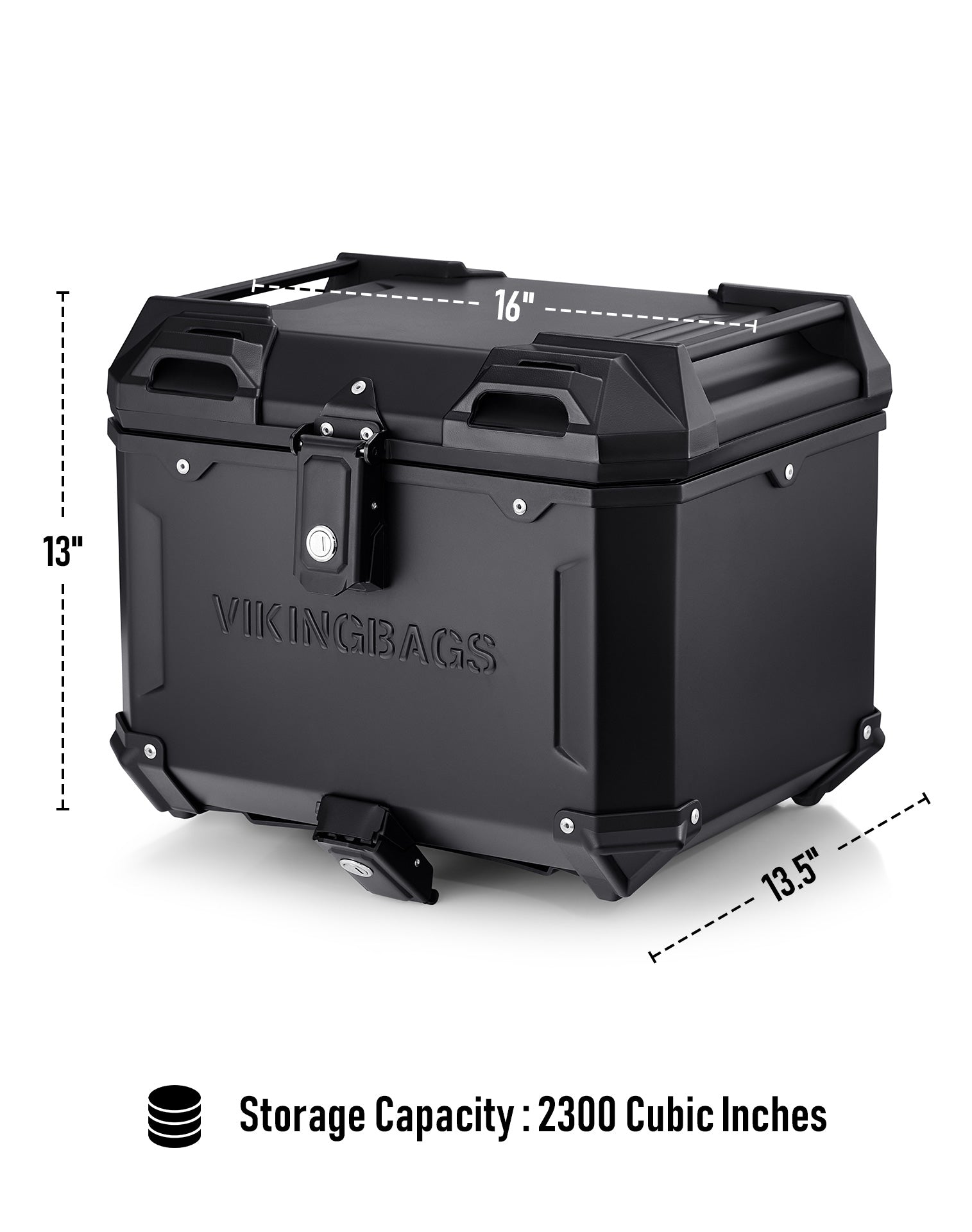 38L - Apex XL Aluminum Top Case Black Storage Capacity