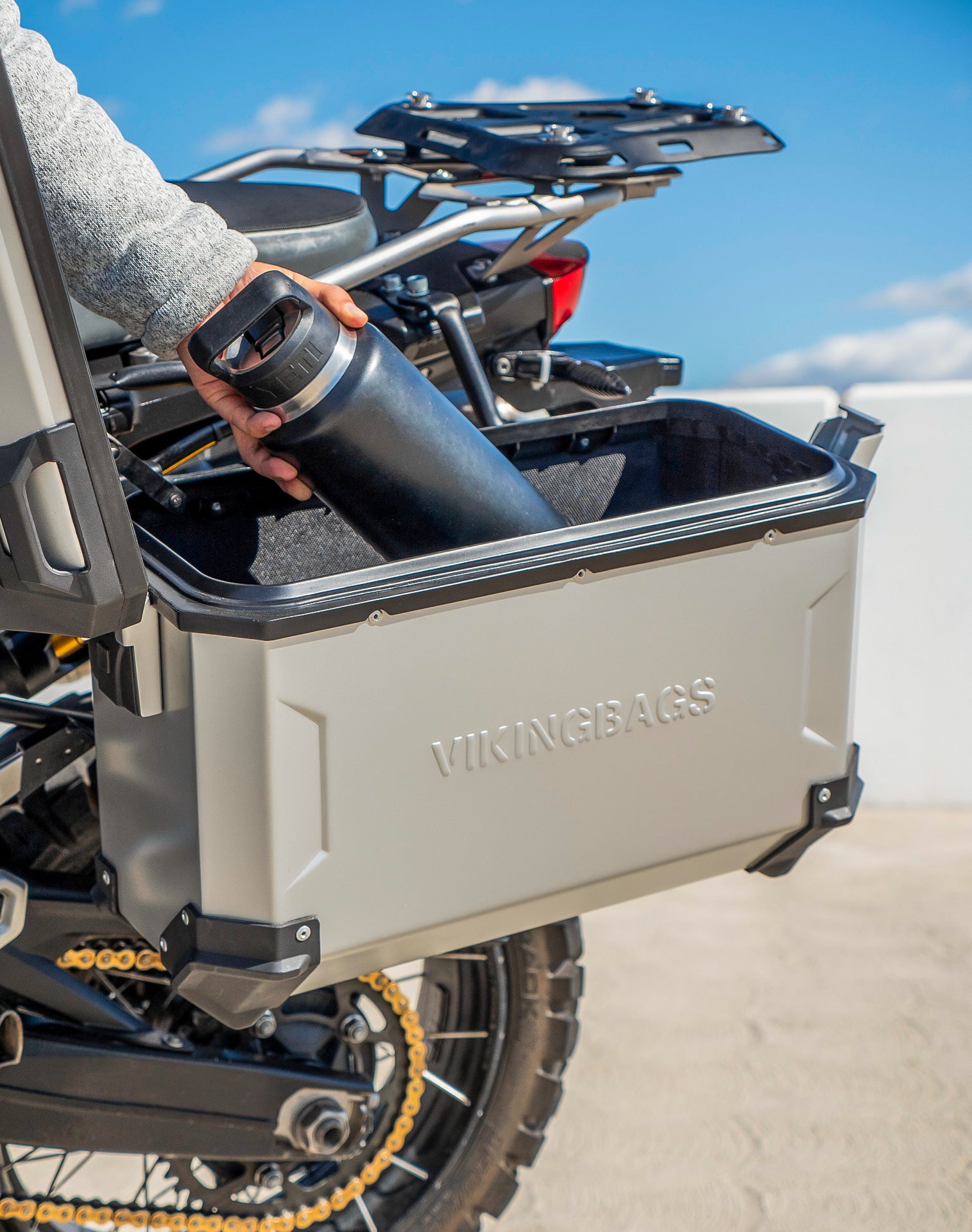 45L - Apex XL BMW F 850 GS Aluminum Side Cases Silver v4