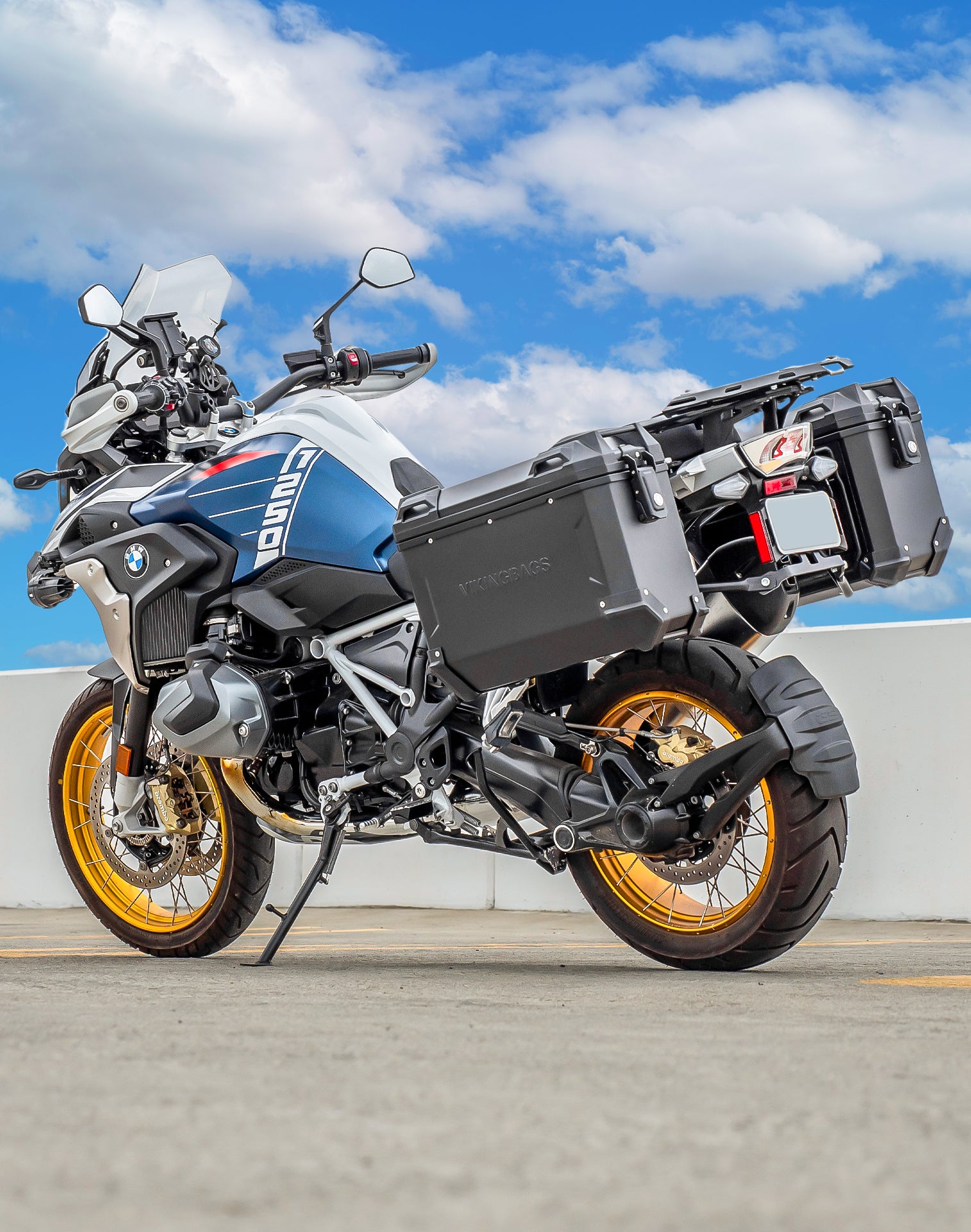 45L - Apex XL BMW R 1250 GS Aluminum Side Cases Black v1