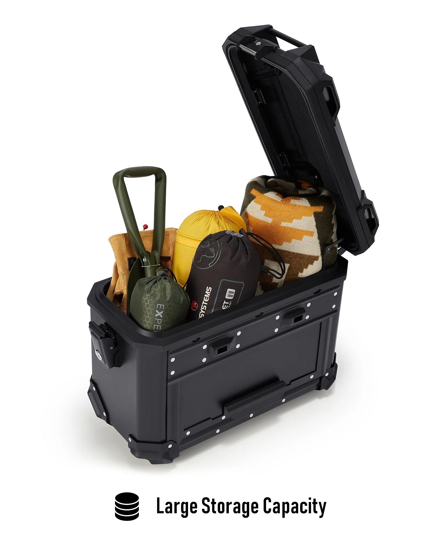 45L - Apex XL Himalayan 450 Aluminum Side Cases Black Storage Capacity