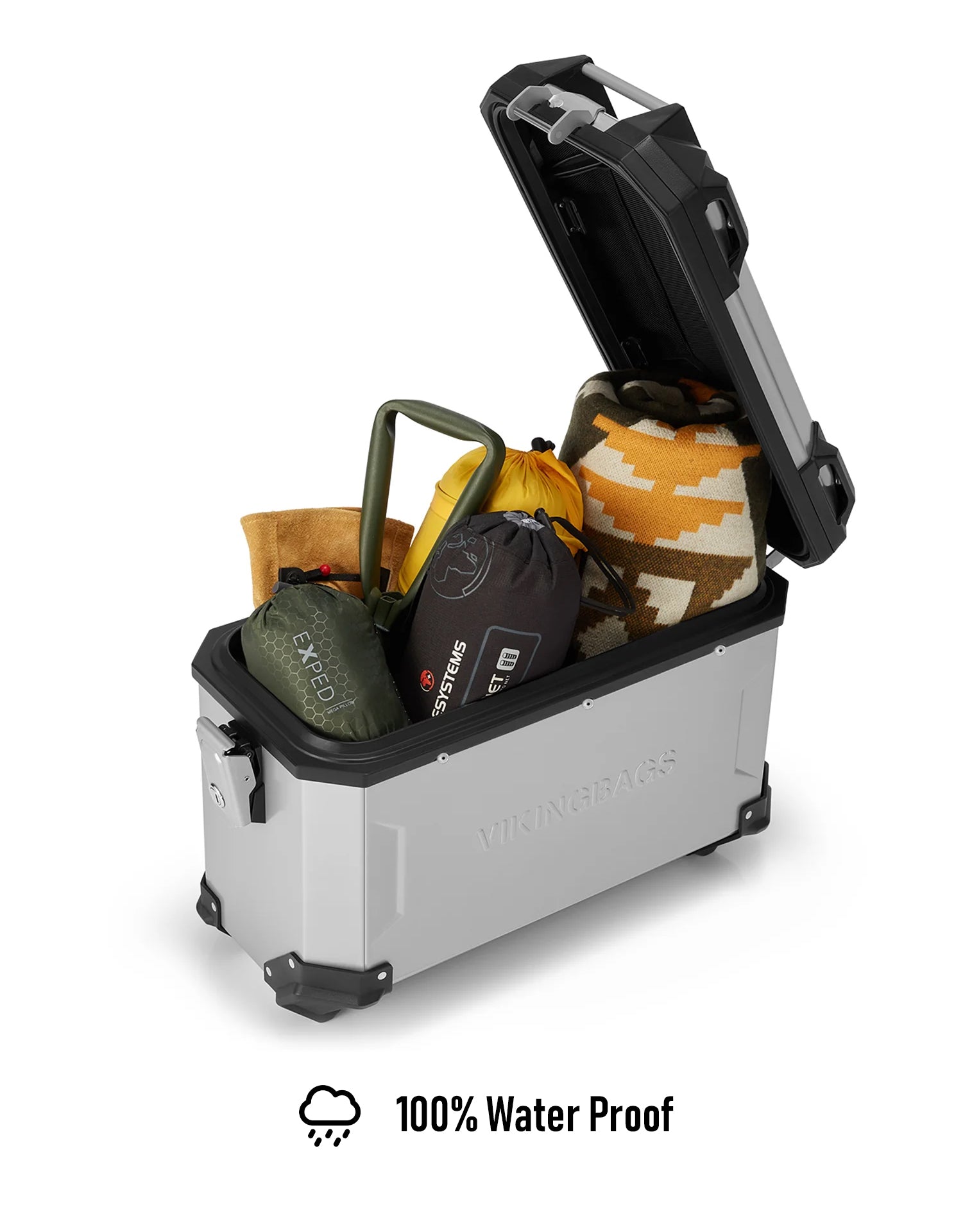 45L - Apex XL Aluminum Side Cases Silver 100% Water Proof