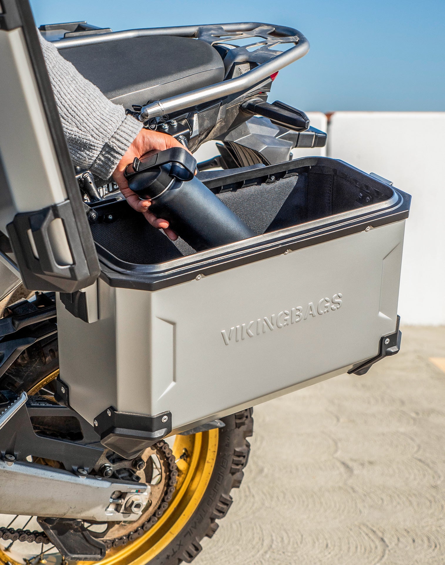 45L - Apex XL Honda CRF1000L Africa Twin/Adv Sports Aluminum Side Cases Silver v4