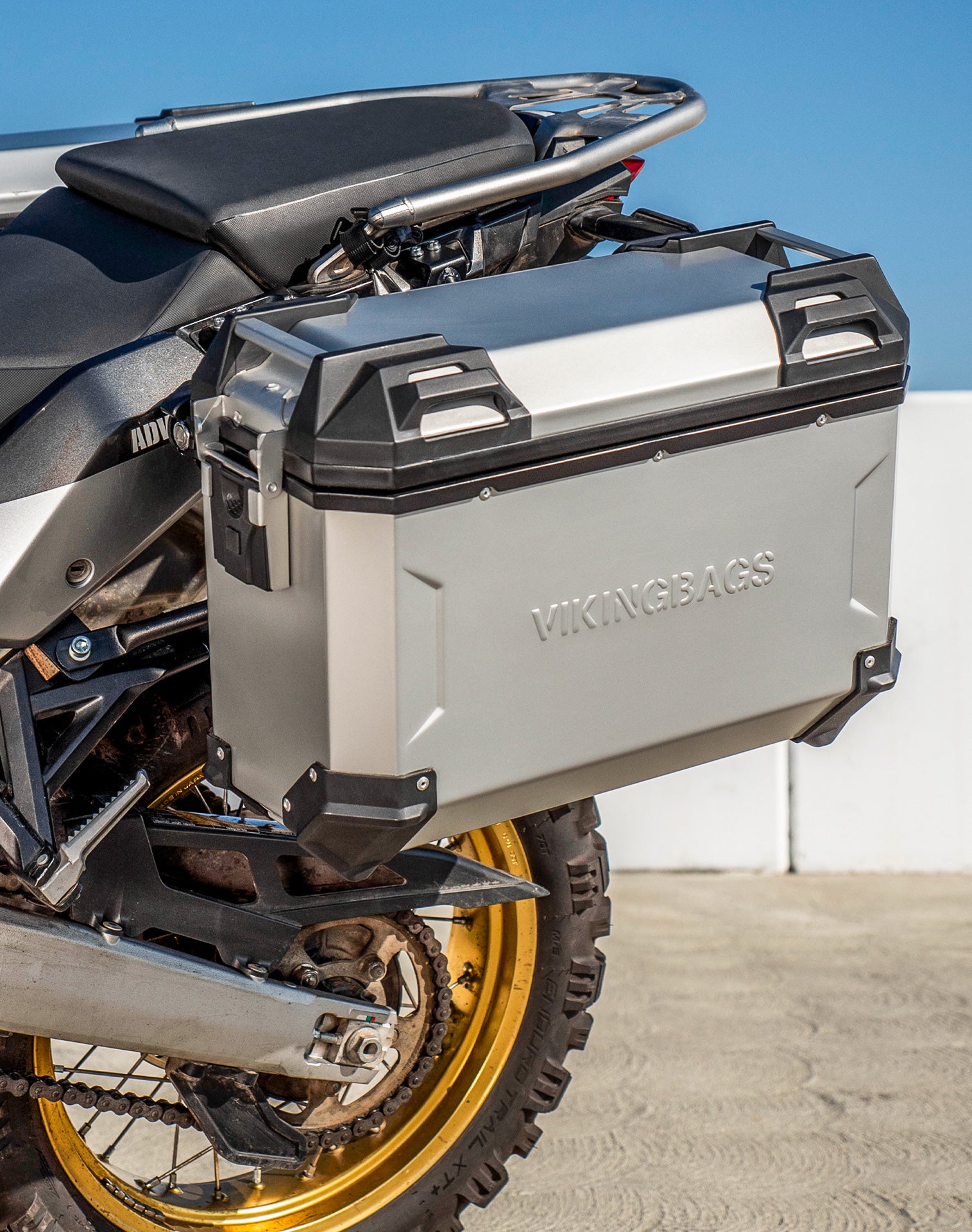 45L - Apex XL Honda CRF1000L Africa Twin/Adv Sports Aluminum Side Cases Silver v3