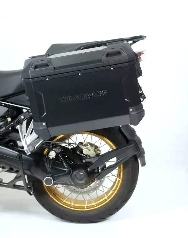 45L - Apex XL Kawasaki Versys 1100 Aluminum Side Cases Black GIF