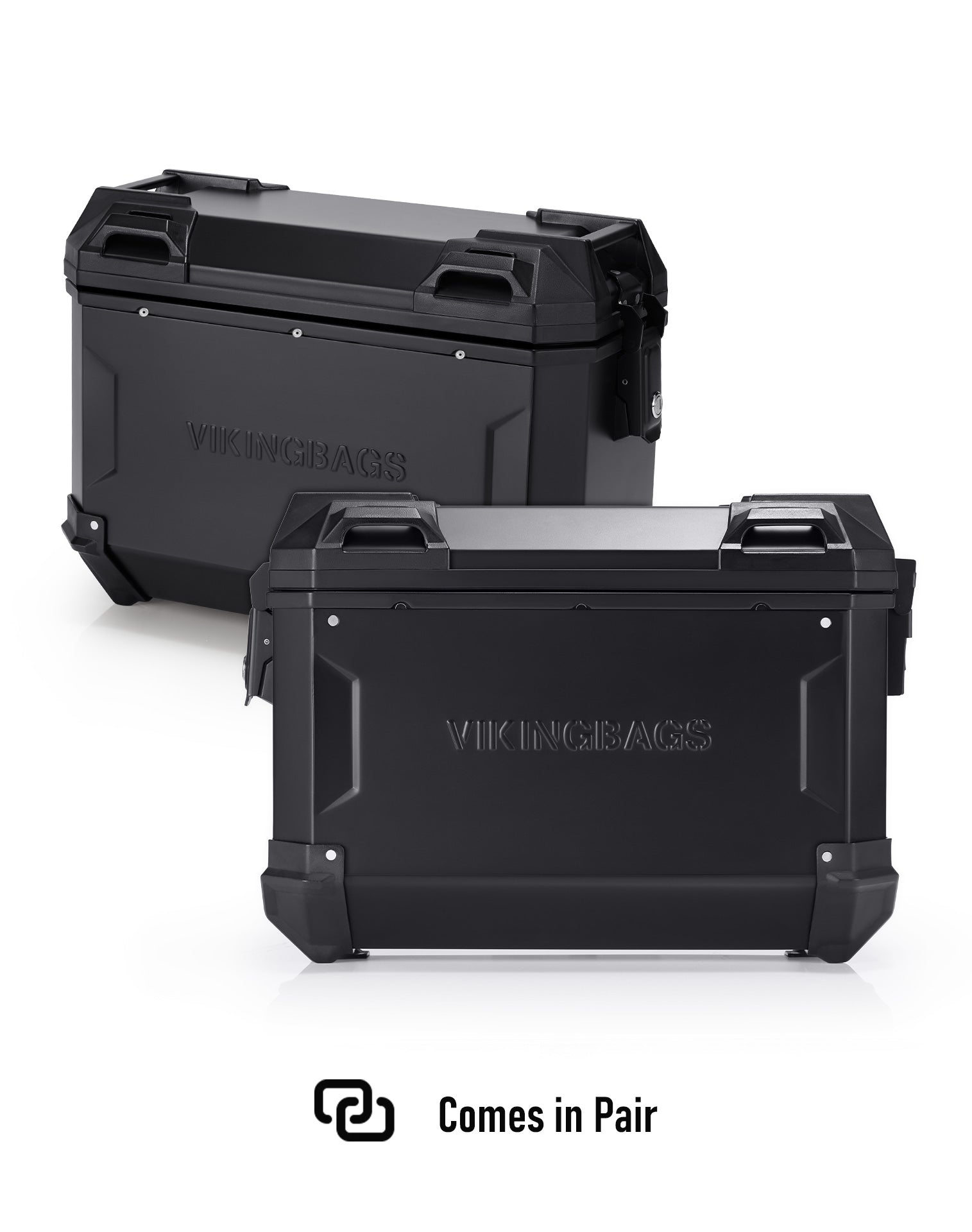 45L - Apex XL Kawasaki Versys 1100 Aluminum Side Cases Black Comes in Pair