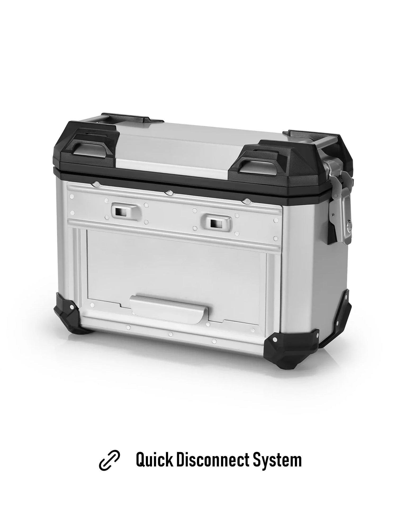 45L - Apex XL Kawasaki Versys 1100 Aluminum Side Cases Silver Quick Disconnect System