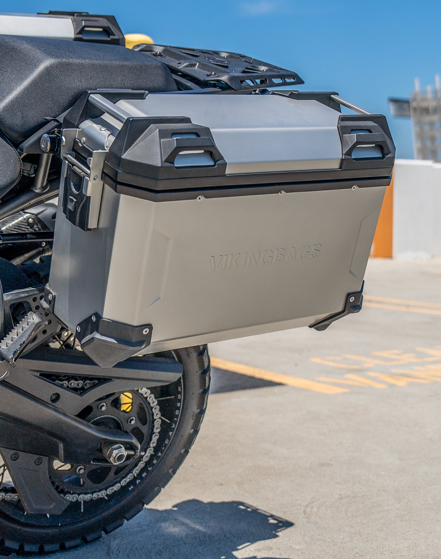 45L - Apex XL Motorcycle Side Cases for Harley Pan America RA1250/S Silver v3