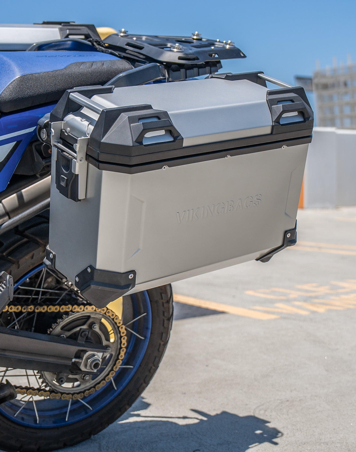 45L - Apex XL Suzuki V-Storm 1050 Aluminum Side Cases Silver v3