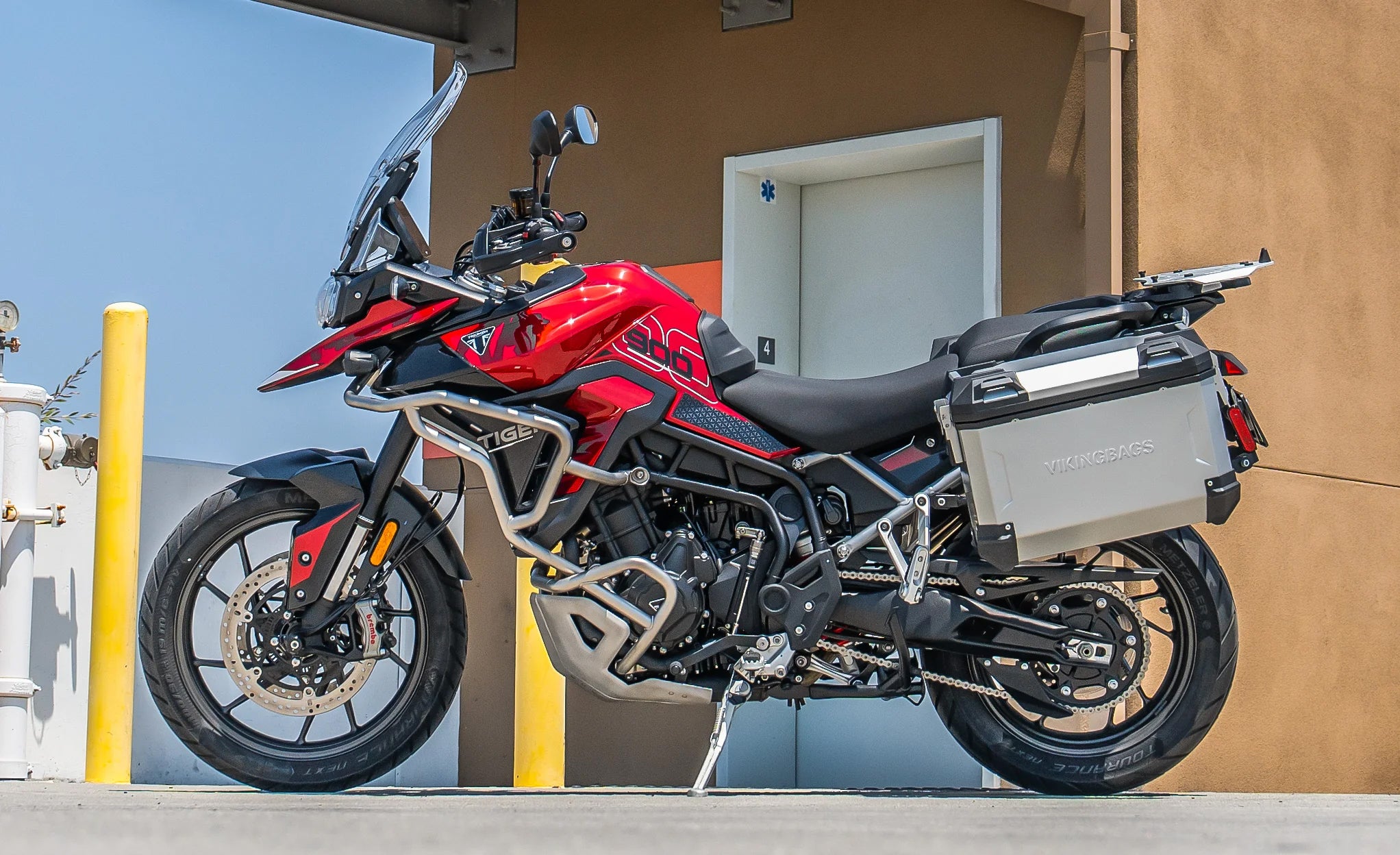 45L - Apex XL Triumph Tiger 900 Aluminum Side Cases Silver @expand