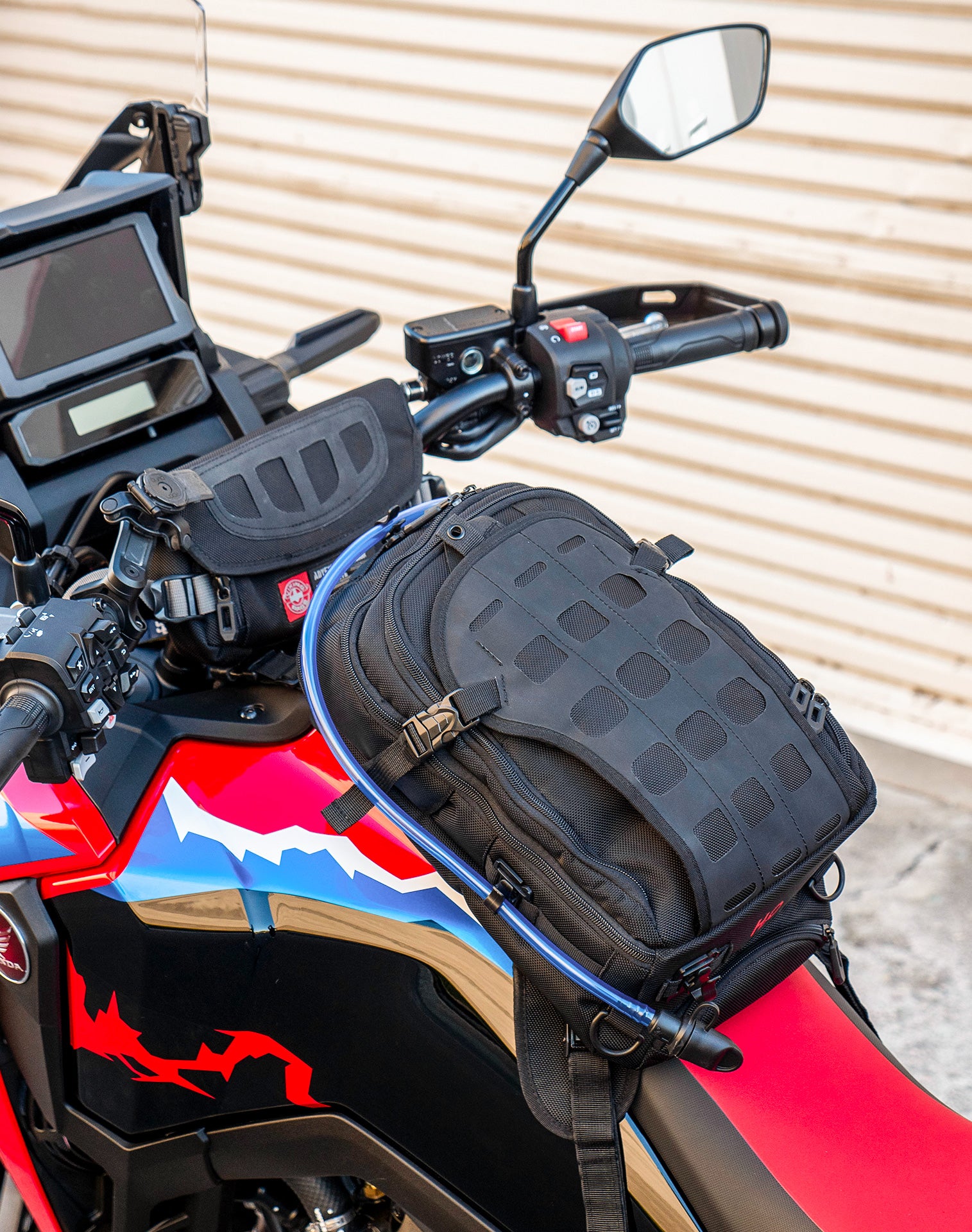 7L - Apex Honda ADV Touring Tank Bag with Hydration Pack Life Style