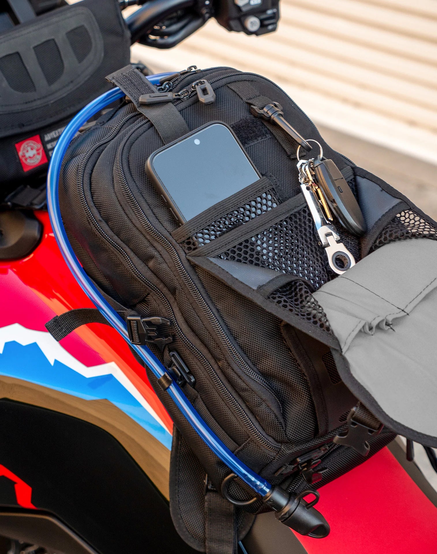 7L - Apex Honda ADV Touring Tank Bag with Hydration Pack Life Style 3