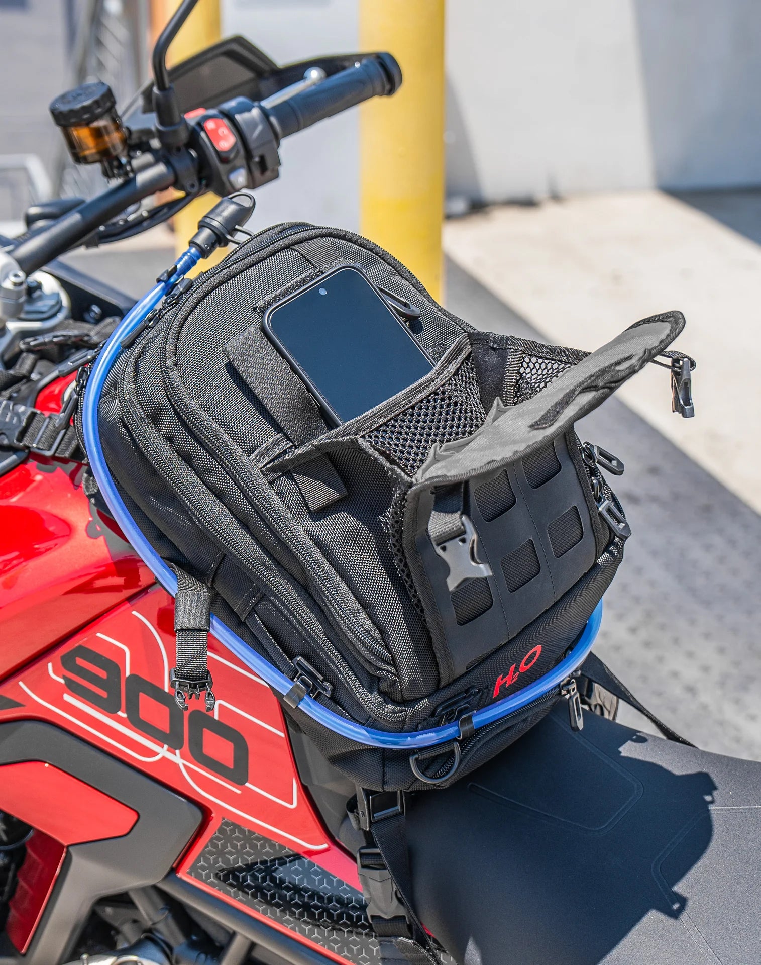 7L - Apex Triumph ADV Touring Tank Bag with Hydration Pack Life Style 4