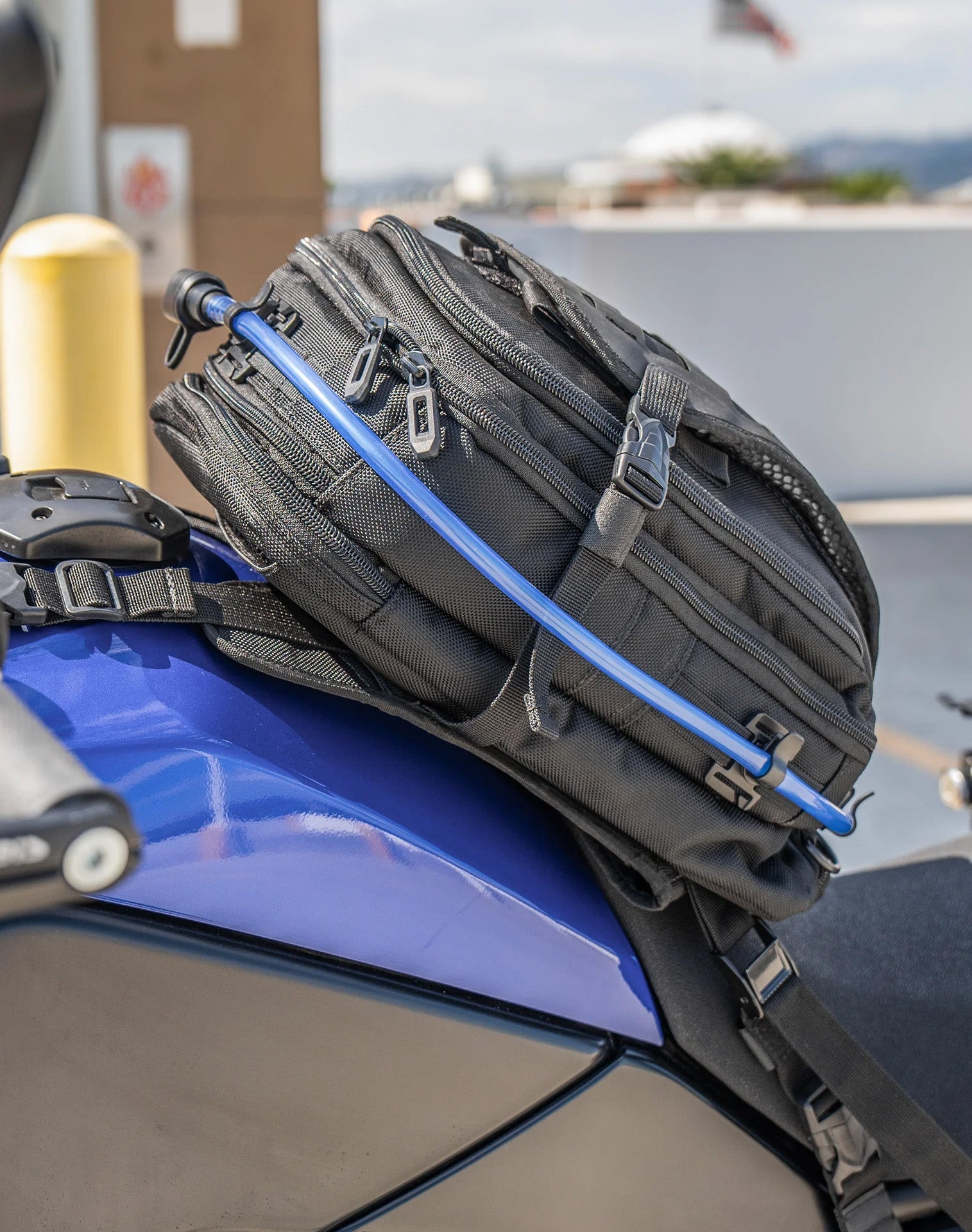 7L - Apex Yamaha ADV Touring Tank Bag with Hydration Pack Lifestyle