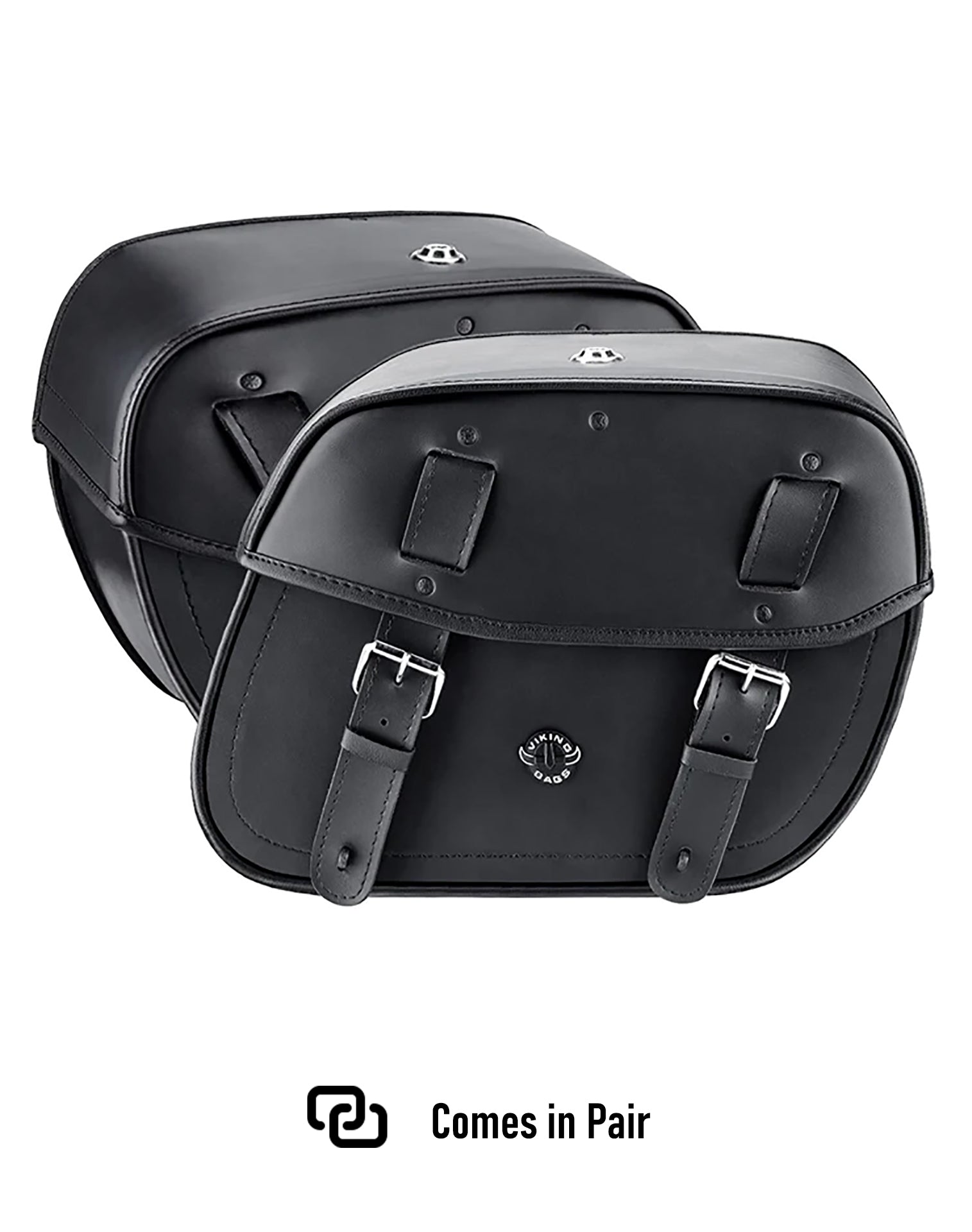 25L - Arch Large Shock Cutout Leather Motorcycle Saddlebags for Harley Sportster 1200 Iron XL1200NS Comes in Pair